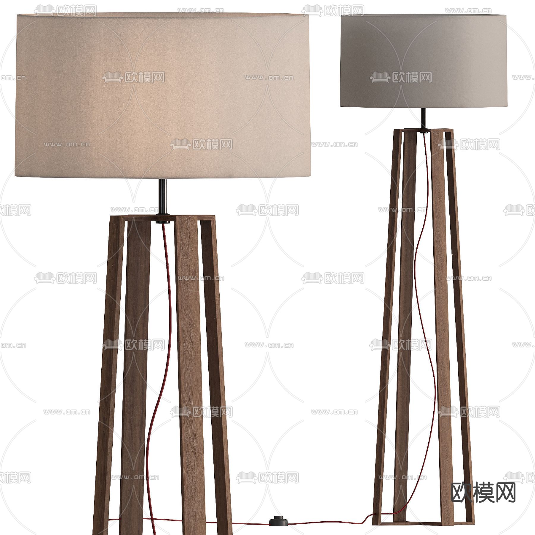 简约落地灯3d模型下载