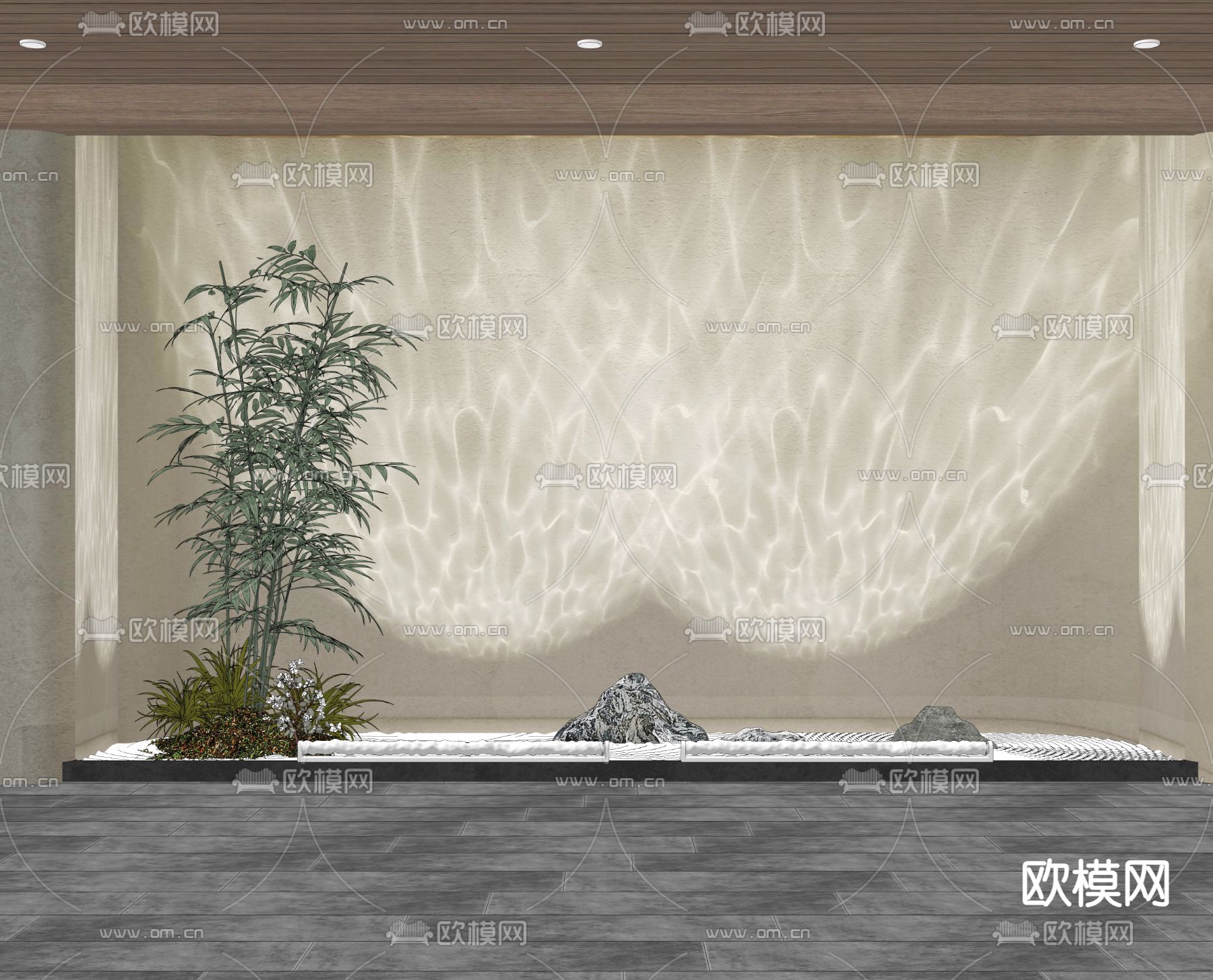 水纹灯 洗墙灯 装饰灯 氛围灯su模型下载（渲染图2）