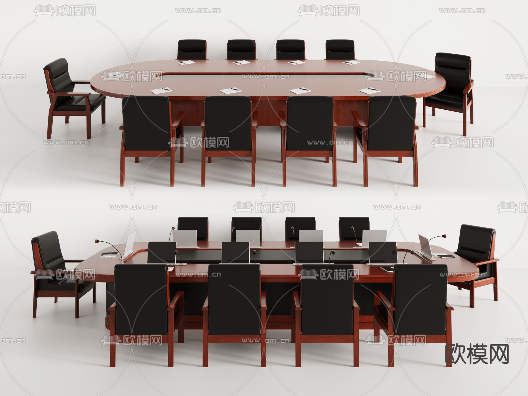 会议桌 会议台 行政会议桌3d模型下载