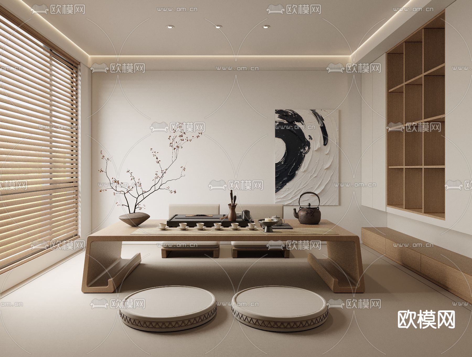 日式茶室3d模型下载