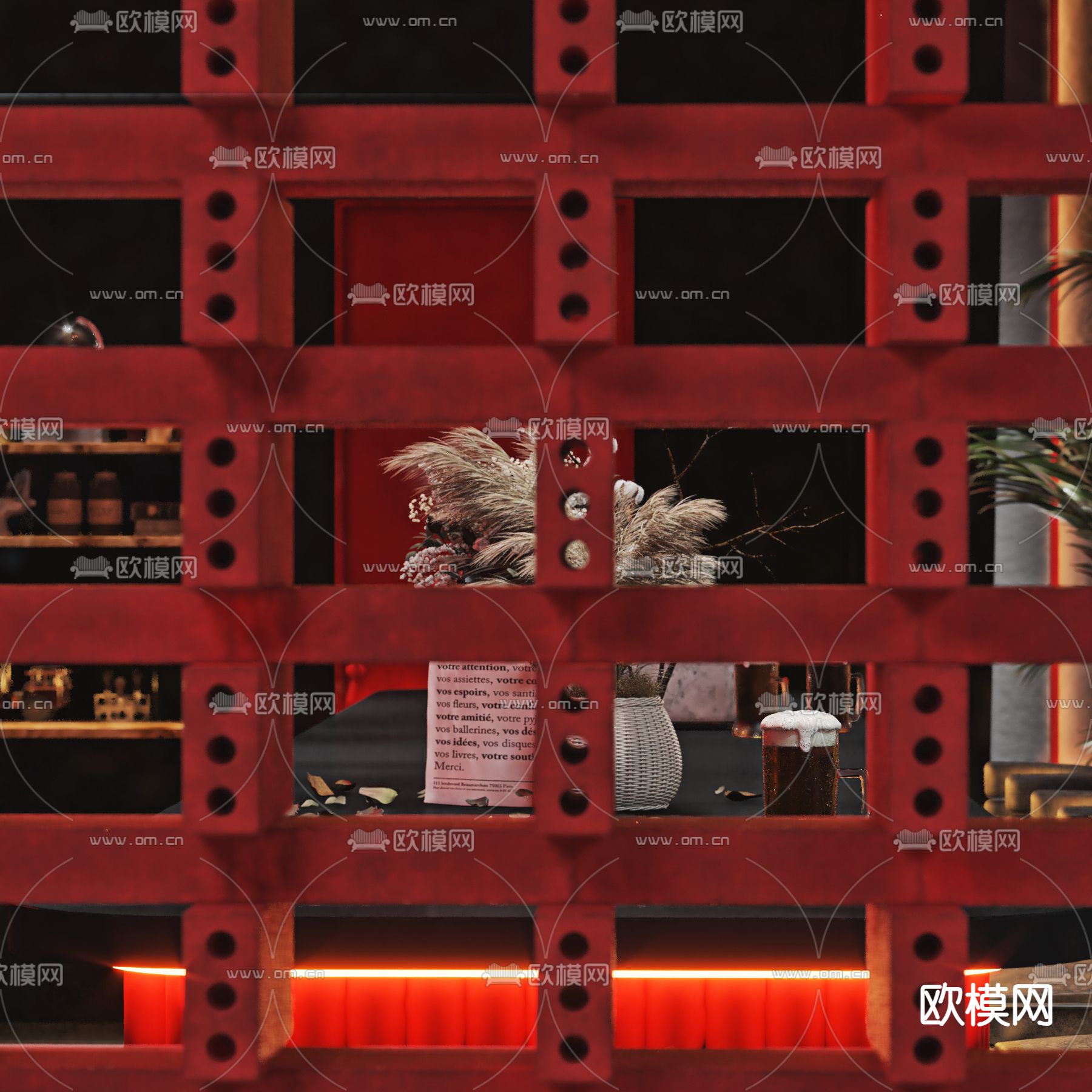 音乐餐吧 网红餐厅3d模型下载（渲染图6）