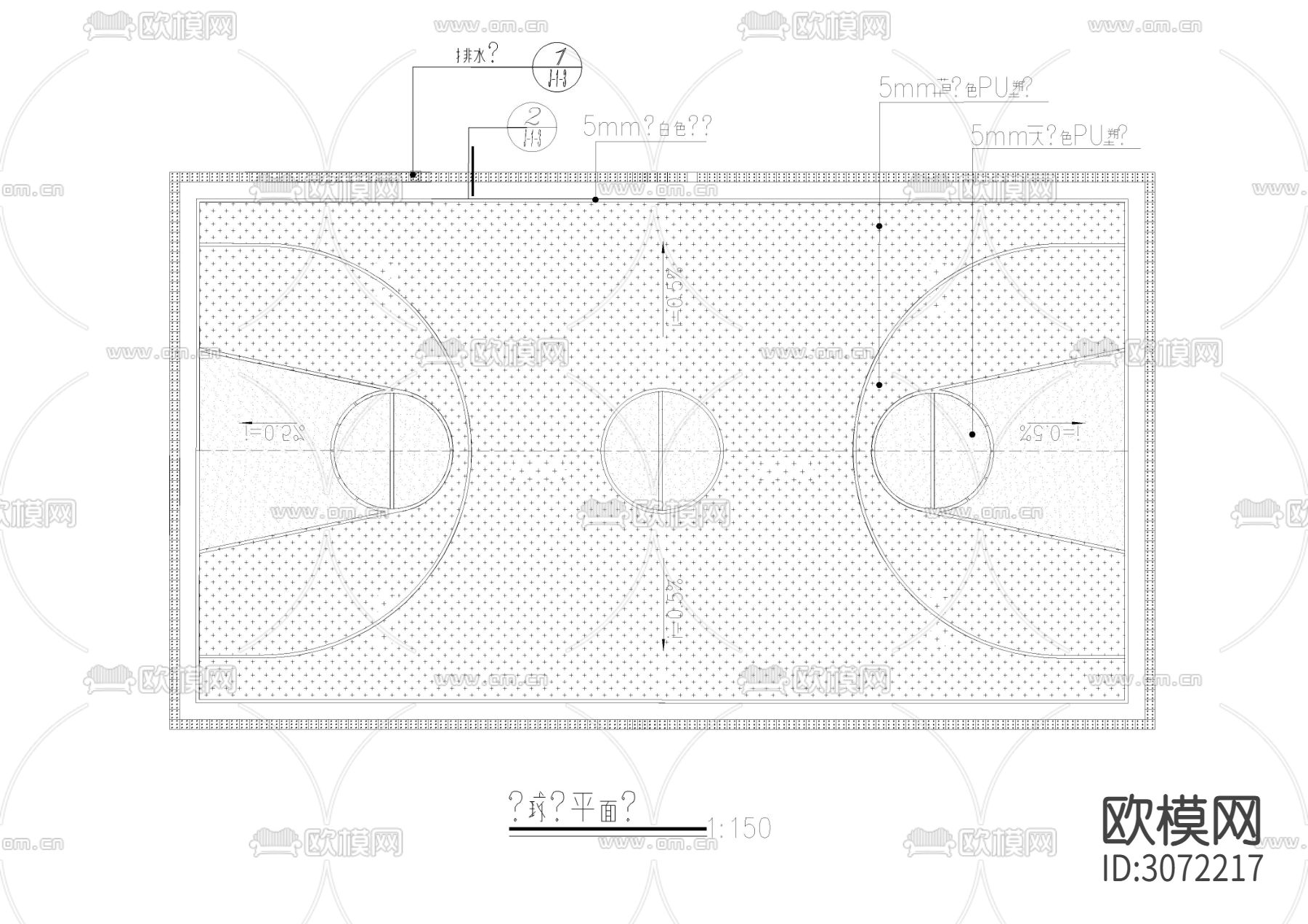 28个运动场 球场 泳池合集cad大样图下载（渲染图1）