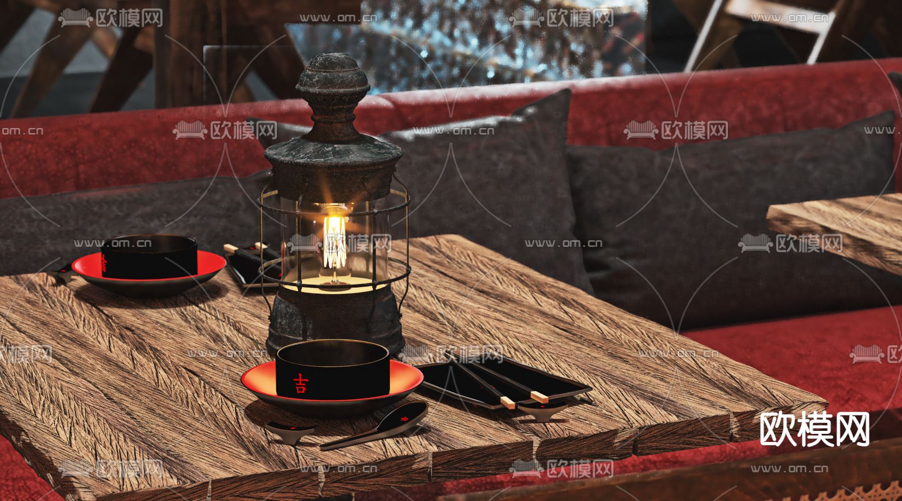 音乐餐吧 网红餐厅3d模型下载（渲染图8）