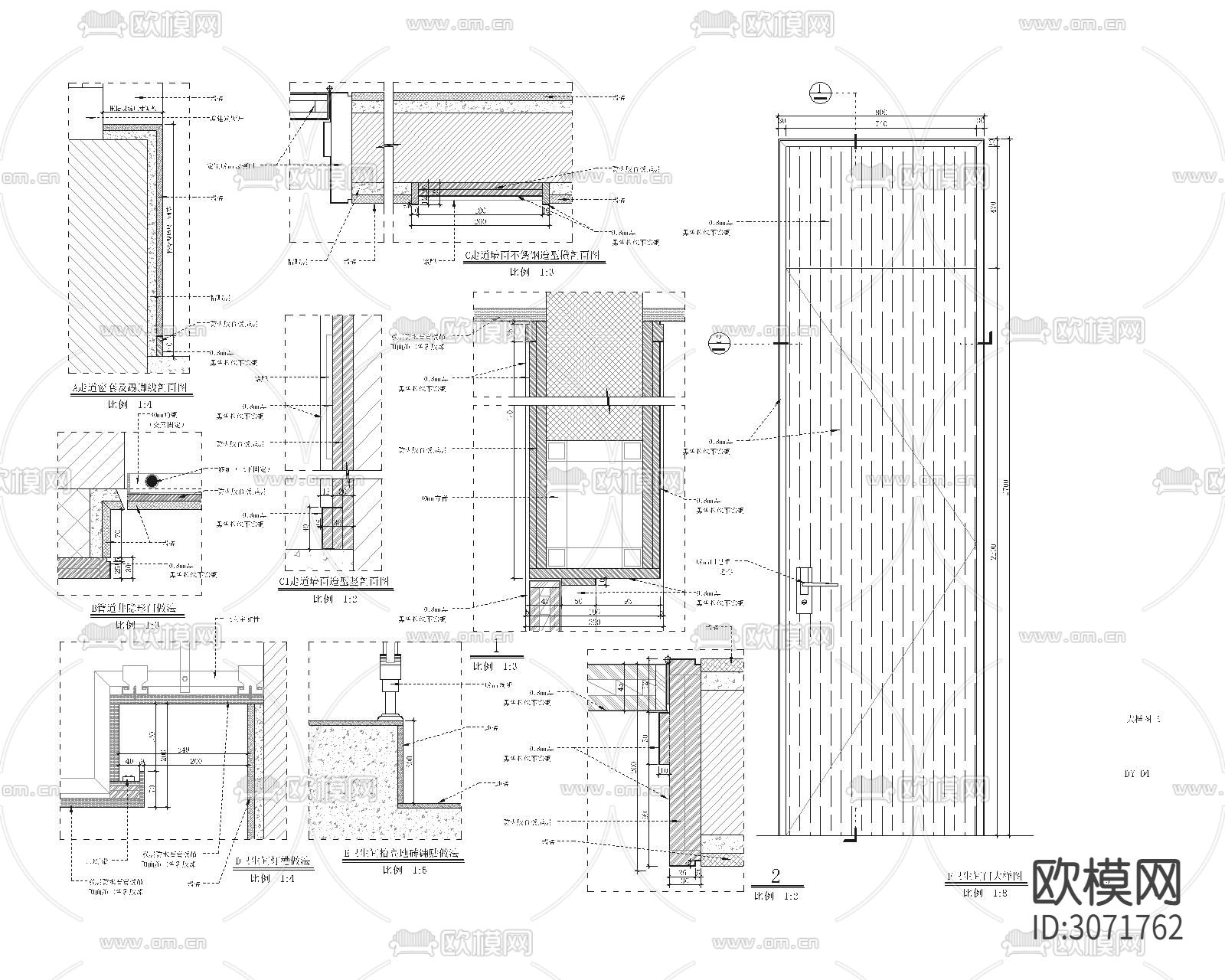 某现代办公楼cad施工图下载（渲染图6）