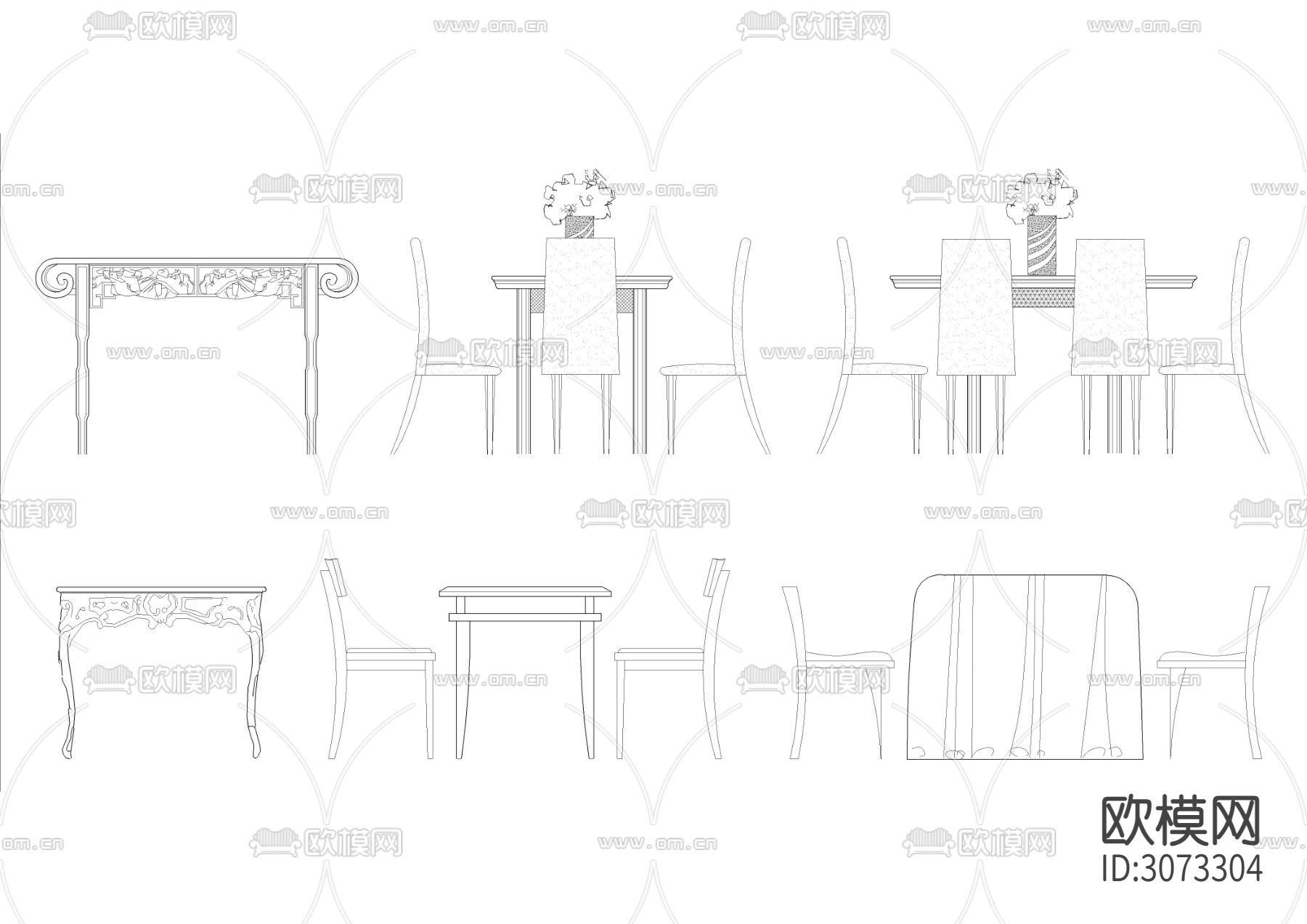 2024交通工具 灯具等CAD平立面图库 装饰画 屏风隔断cad图库下载（渲染图9）