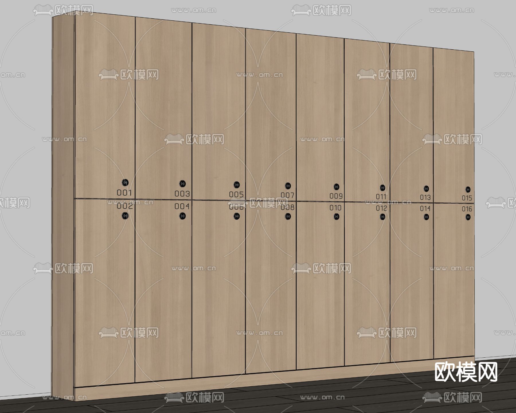 更衣室 柜子 换衣柜 更衣柜su模型下载（渲染图2）