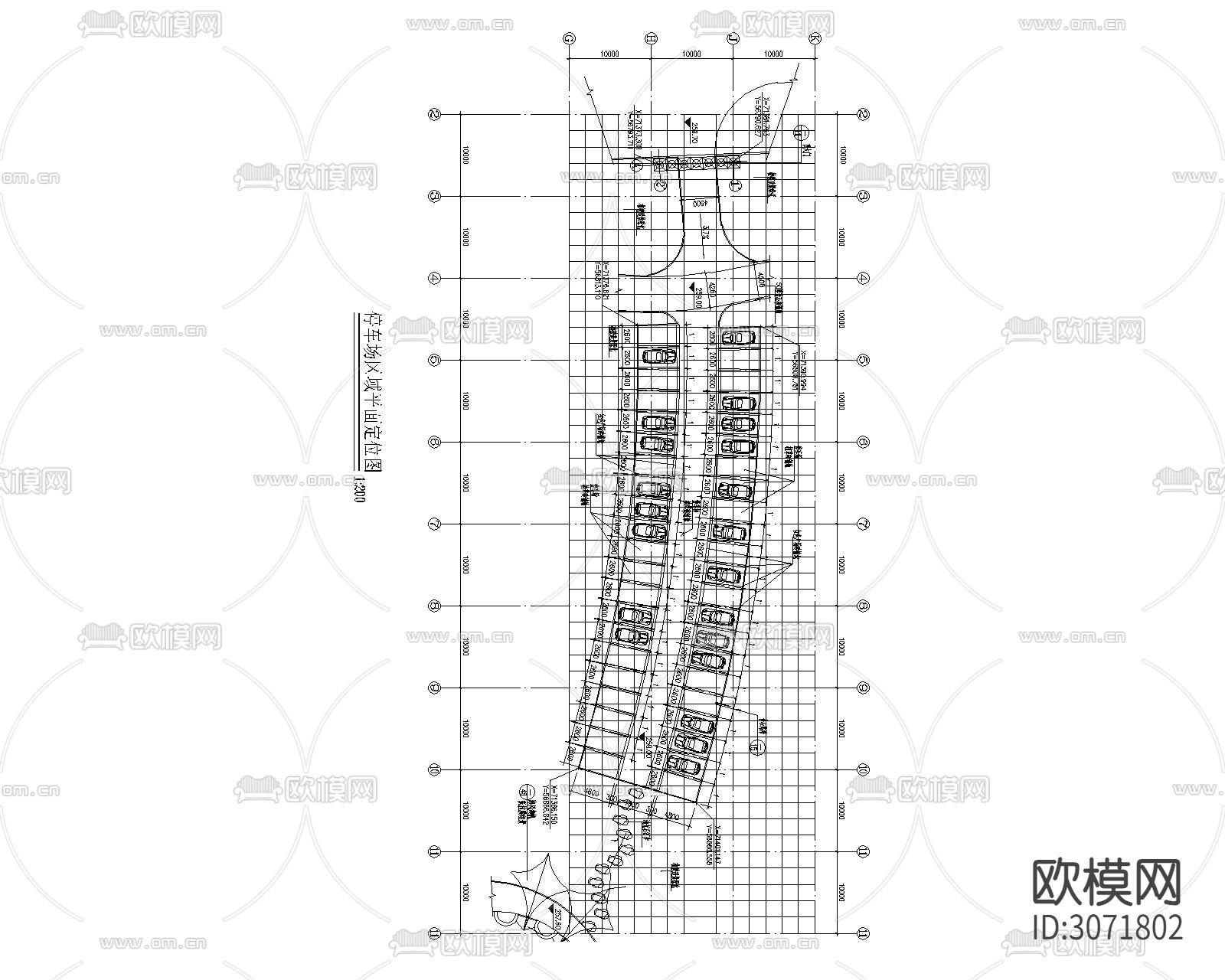 停车场合集cad施工图下载（渲染图2）