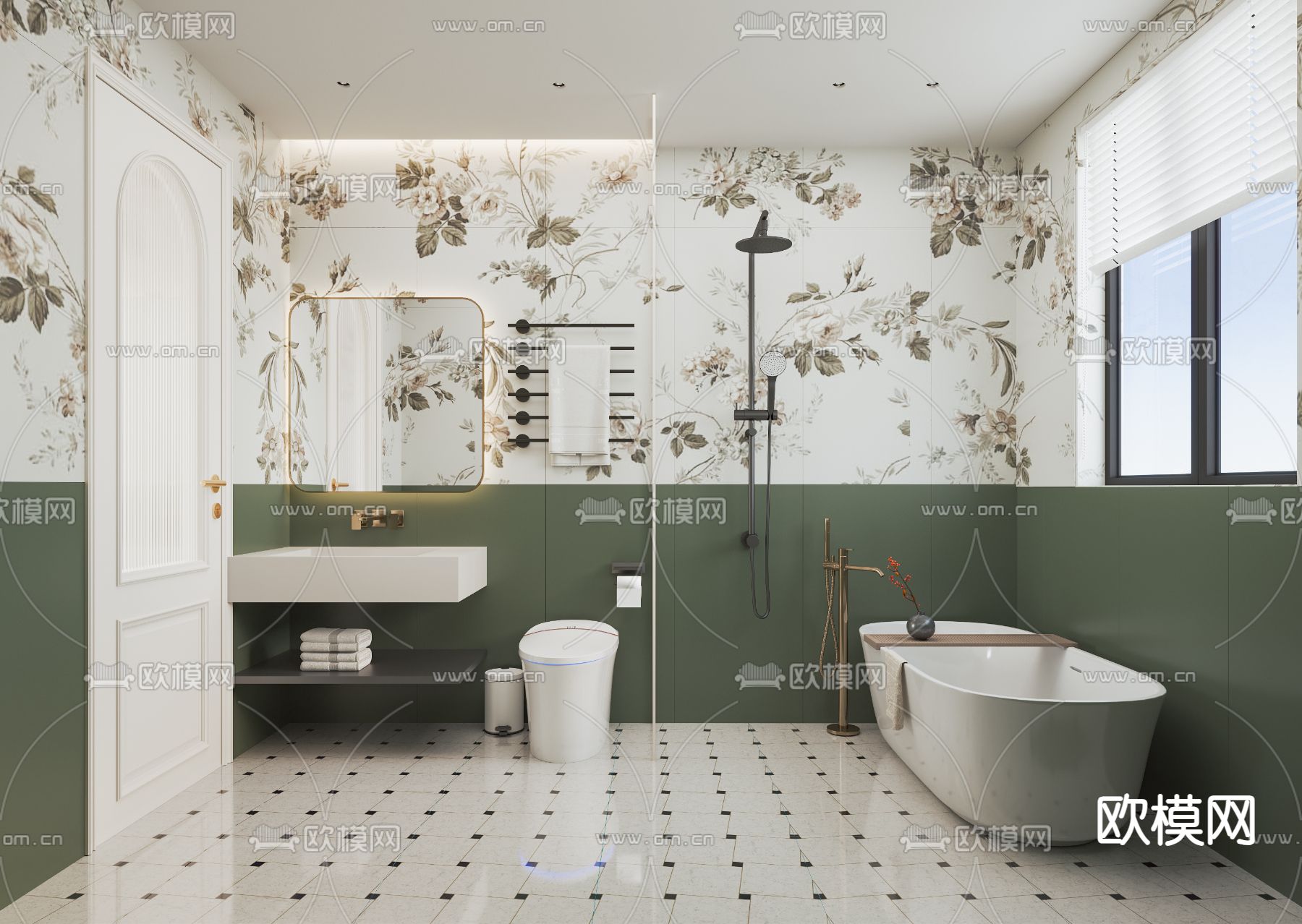 法式卧室免费3d模型下载（渲染图4）