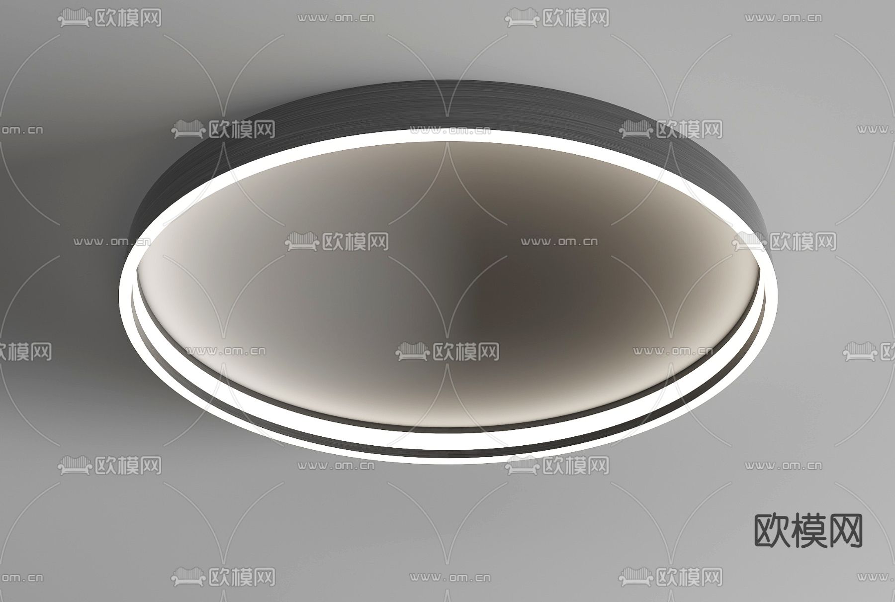 圆形吸顶灯 卧室灯3d模型下载（渲染图1）