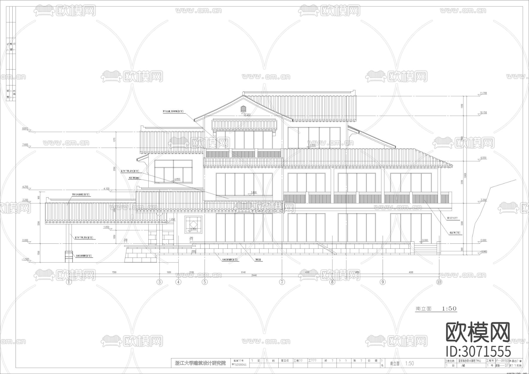 50套居民古建筑图纸cad施工图下载（渲染图6）