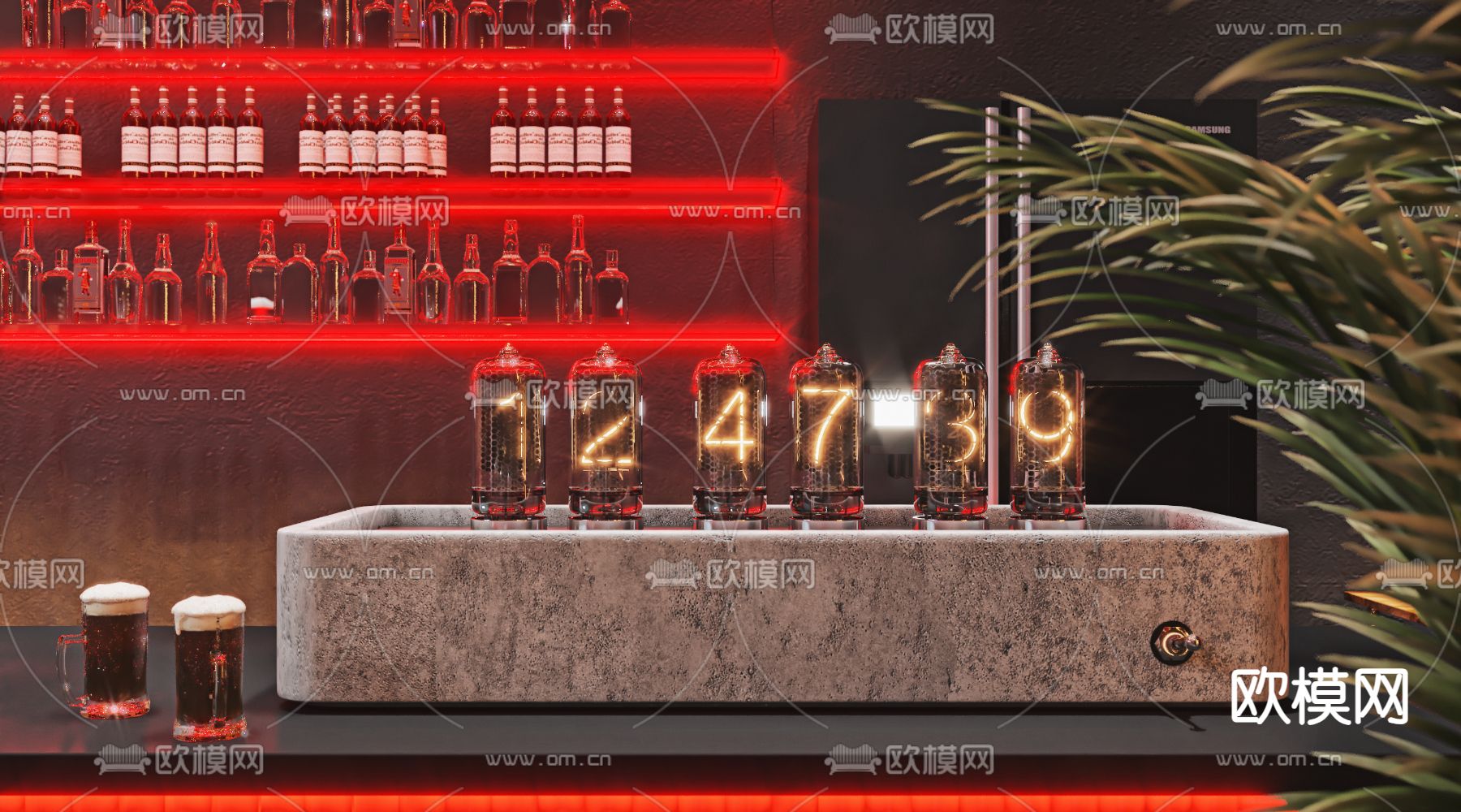 音乐餐吧 网红餐厅3d模型下载（渲染图7）