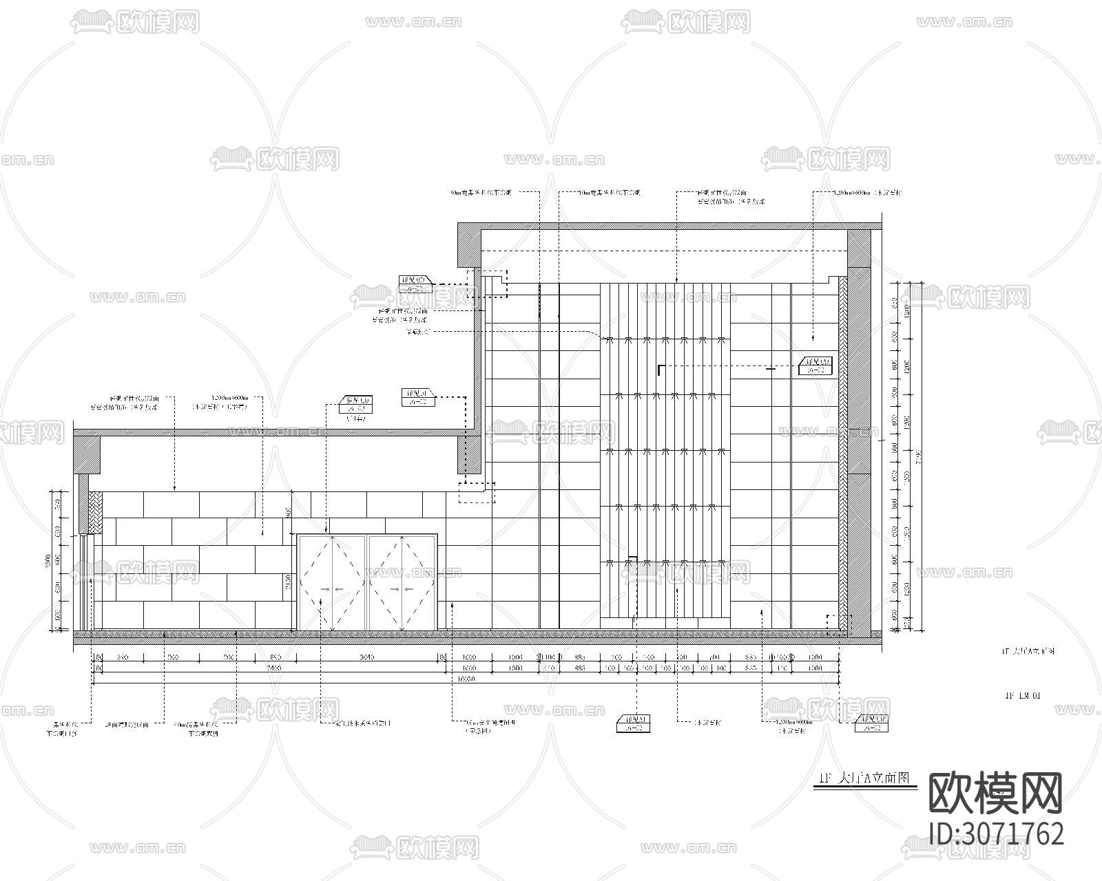 某现代办公楼cad施工图下载（渲染图10）