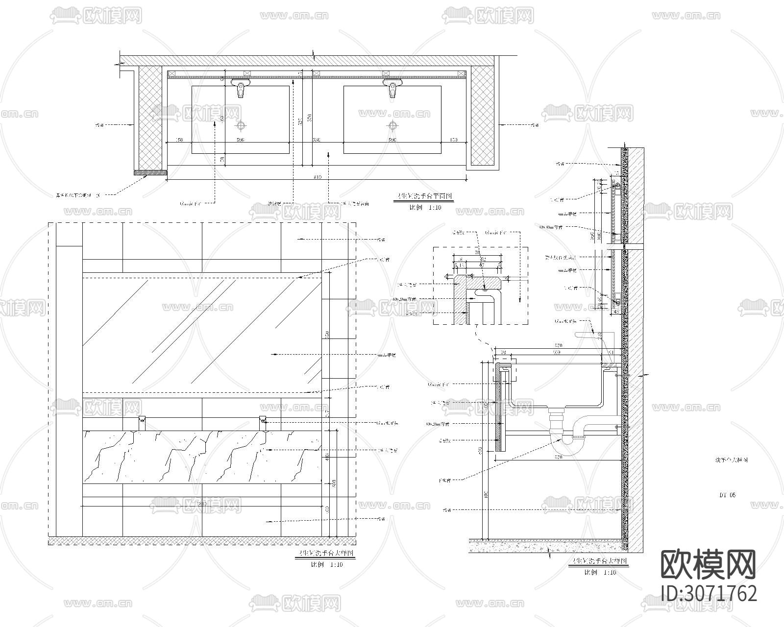 某现代办公楼cad施工图下载（渲染图3）