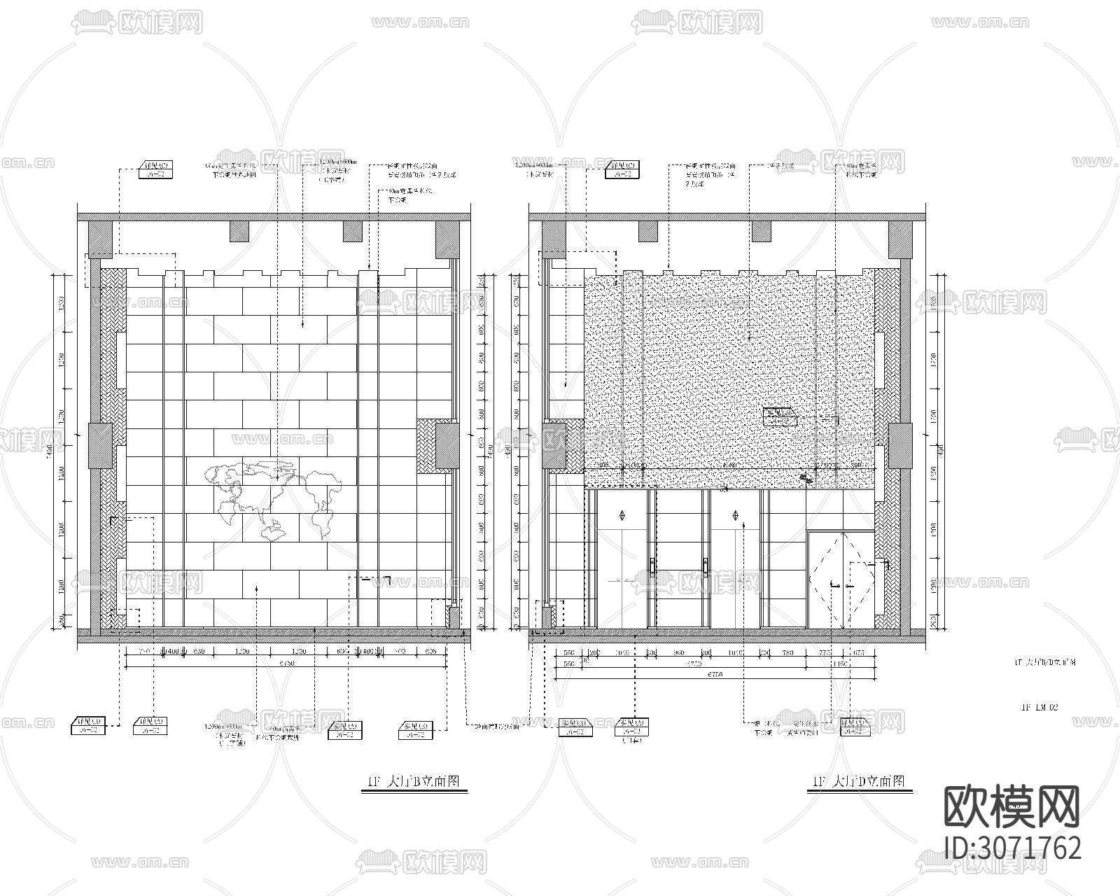 某现代办公楼cad施工图下载（渲染图8）