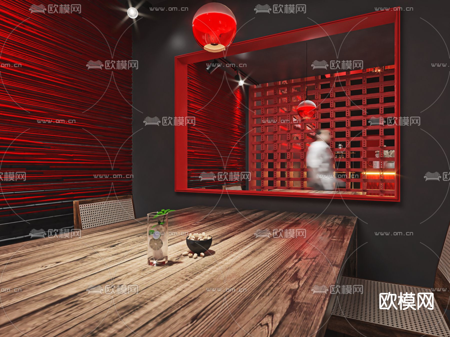 音乐餐吧 网红餐厅3d模型下载（渲染图4）