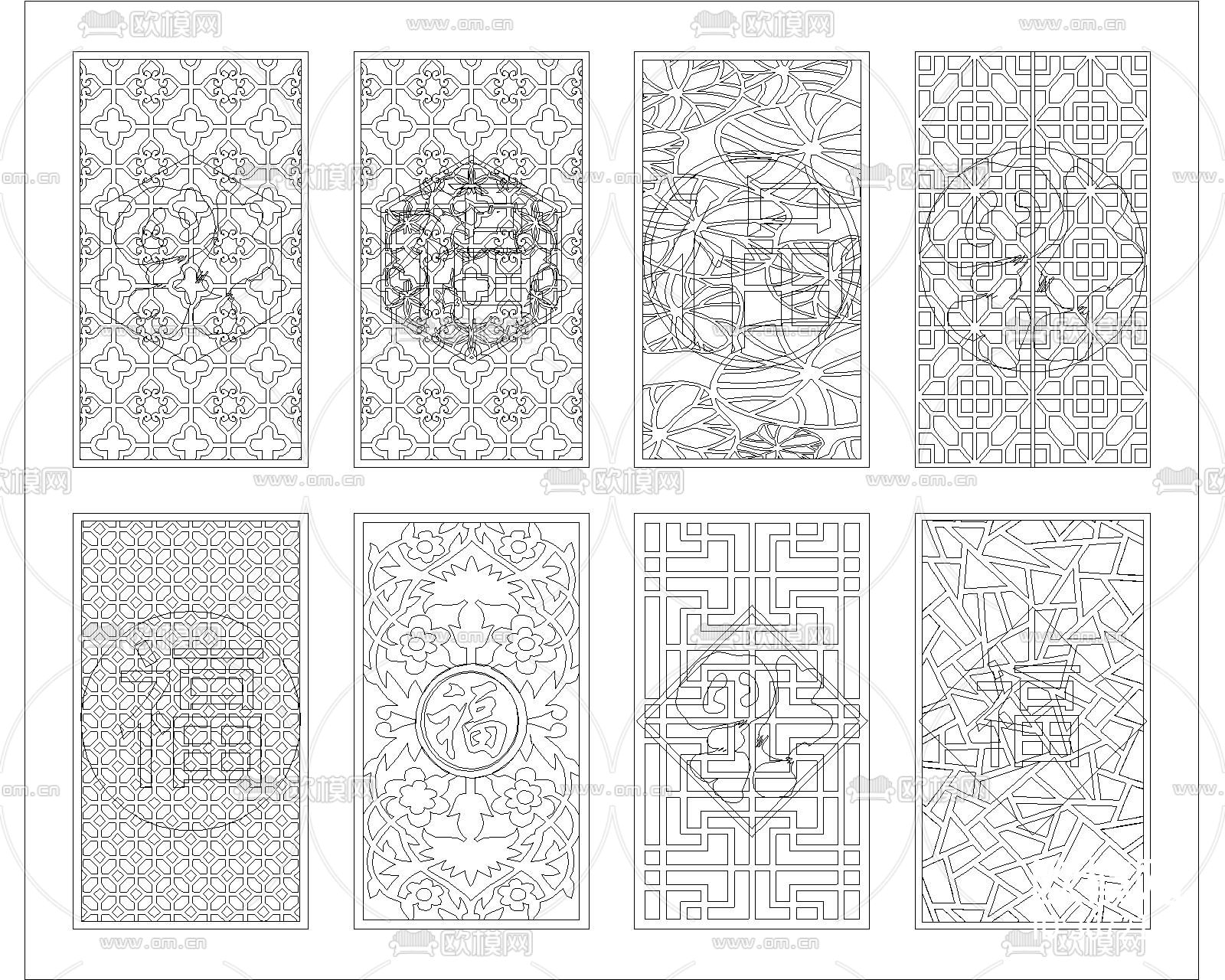 福字cad图库下载（渲染图6）