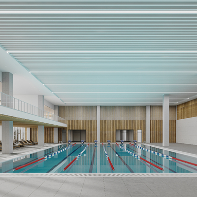 游泳池 游泳馆3d模型