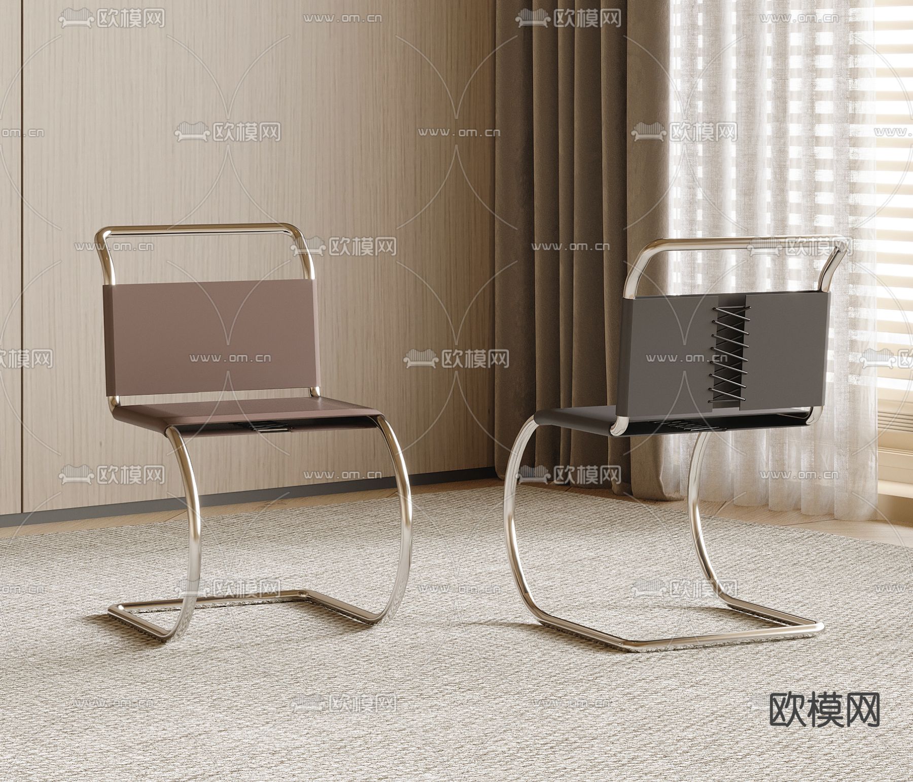 现代椅子 单椅 餐椅3d模型下载