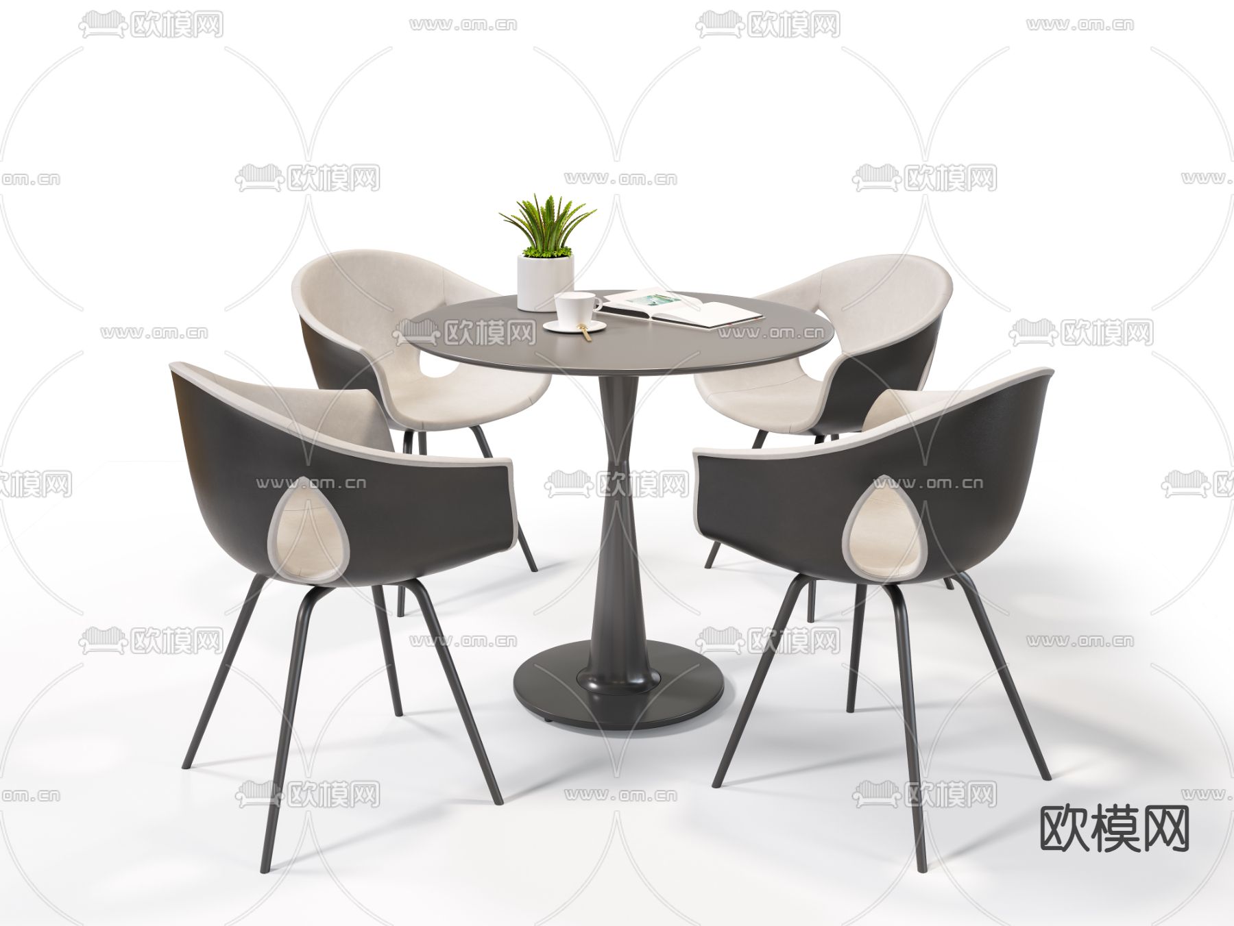 休闲桌椅 洽谈桌椅3d模型下载