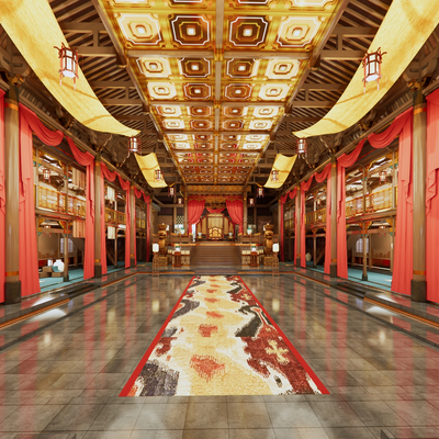  古代皇宫大殿su模型 