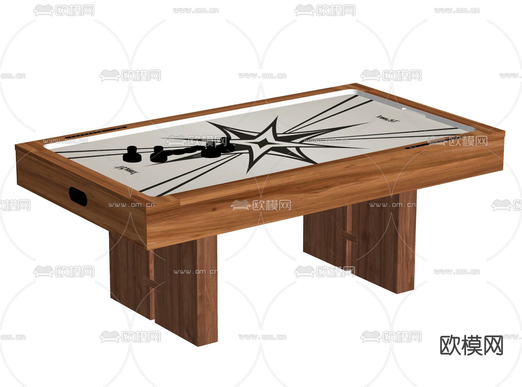 桌游 桌面曲棍球su模型下载（渲染图1）