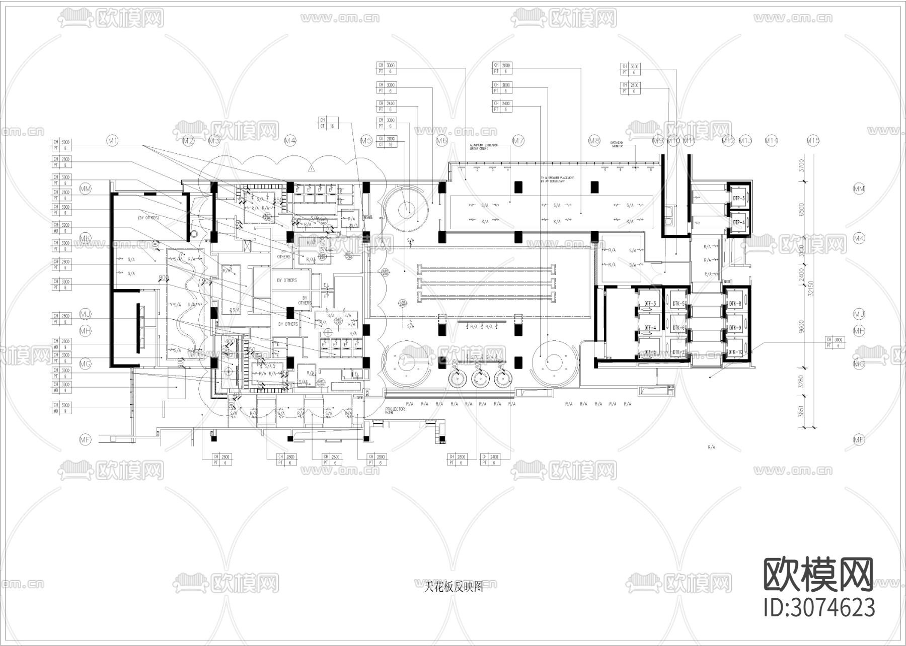 2030㎡洗浴 游泳 健身 水疗会所cad施工图下载（渲染图1）