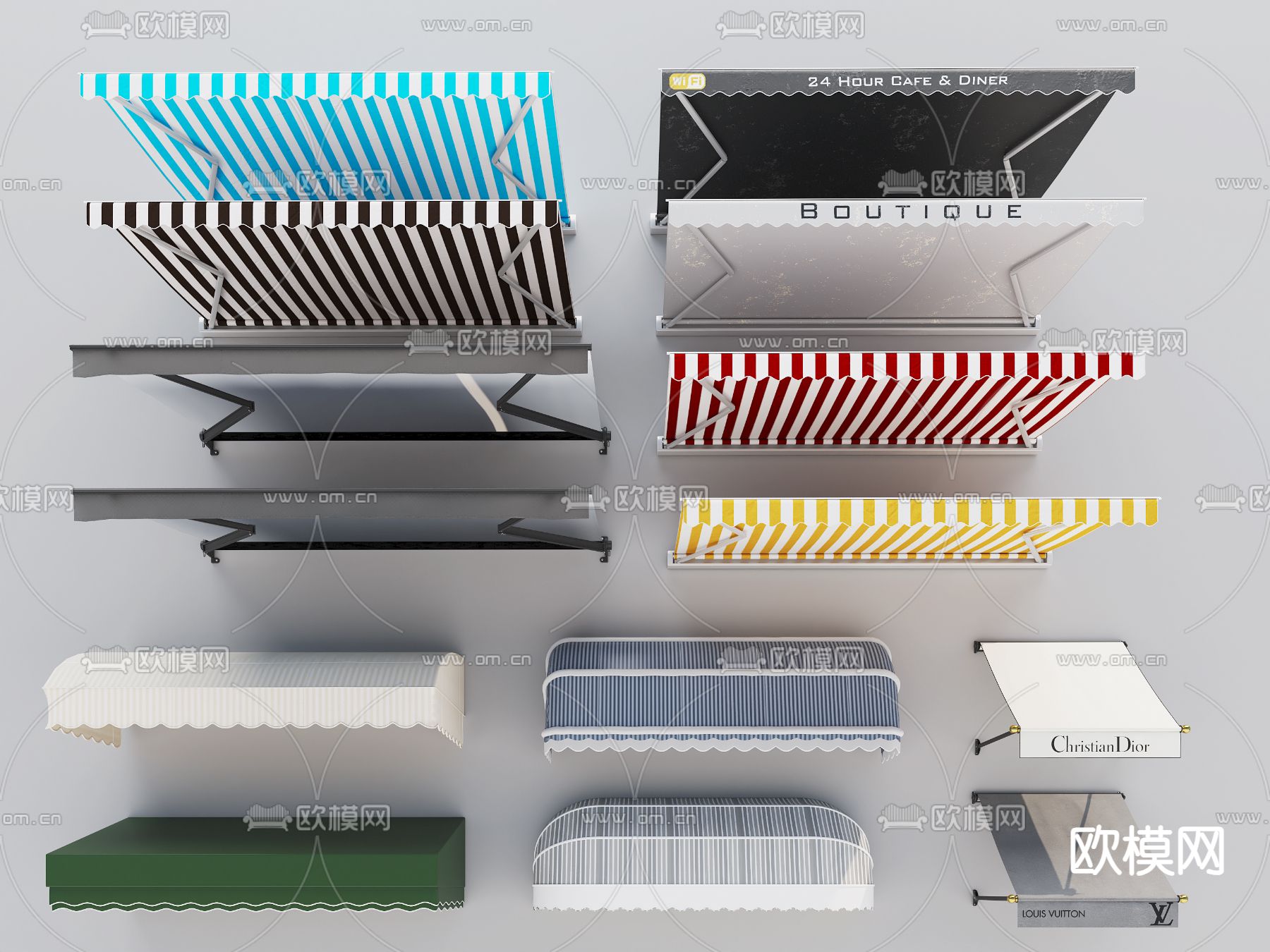 遮阳棚 遮阳伞 挡雨棚3d模型下载