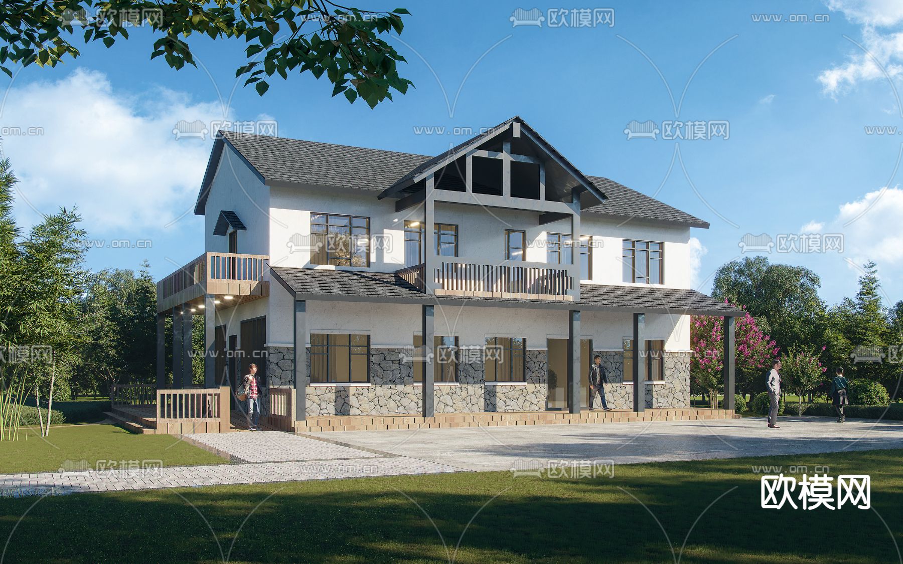 游客中心 服务中心3d模型下载