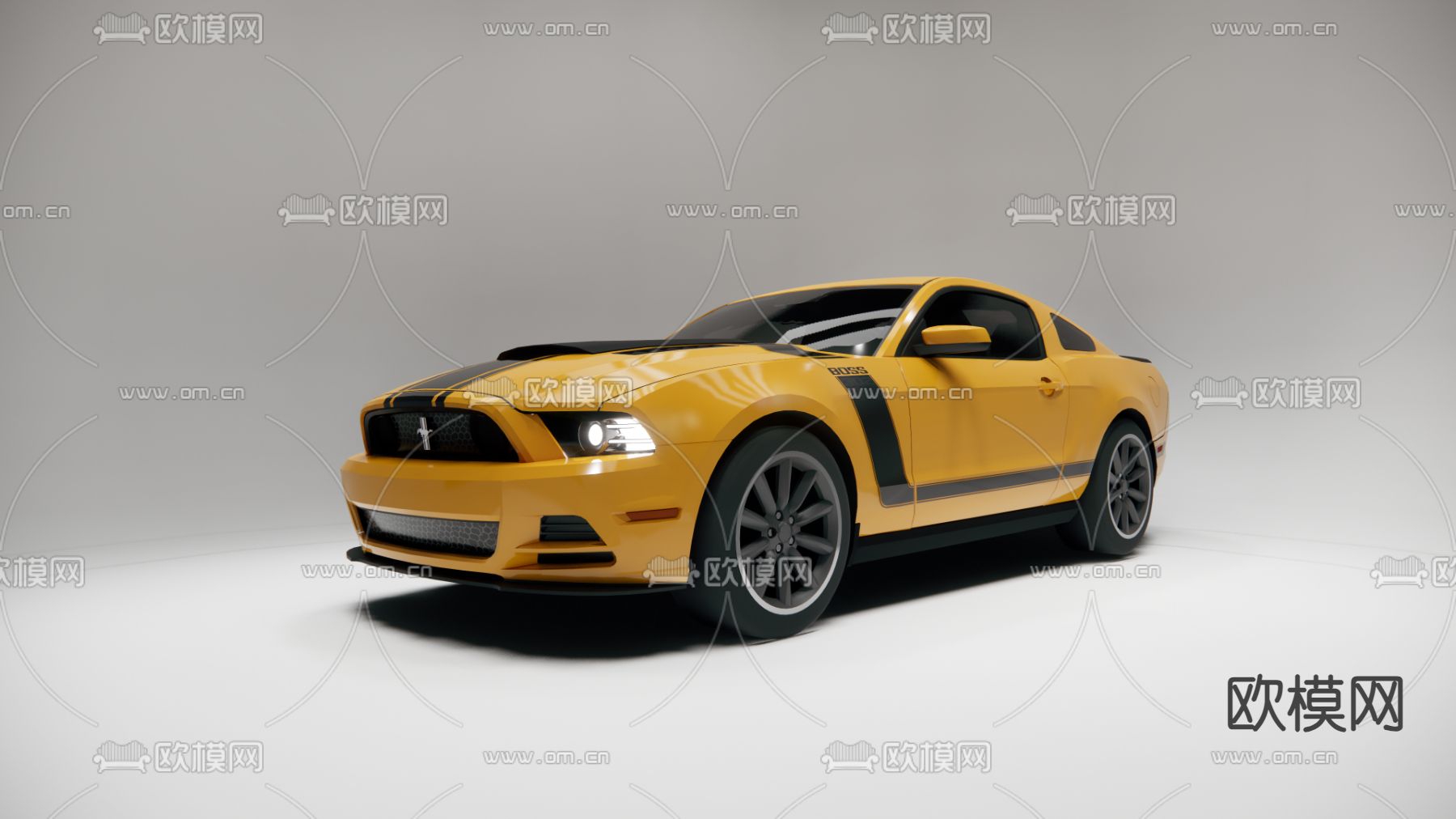 雪佛兰 大黄蜂科迈罗 汽车su模型下载（渲染图1）