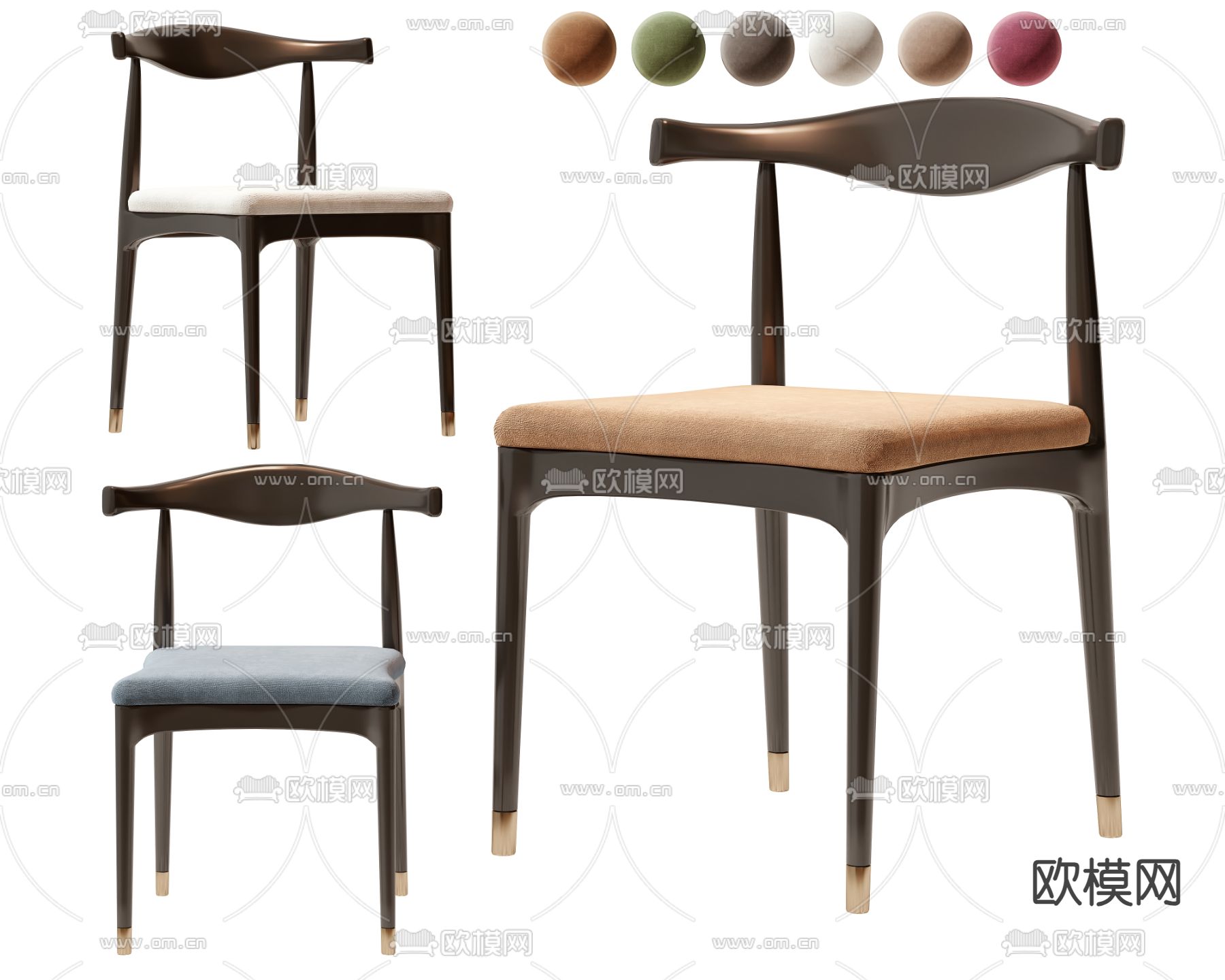 现代椅子 餐椅3d模型下载