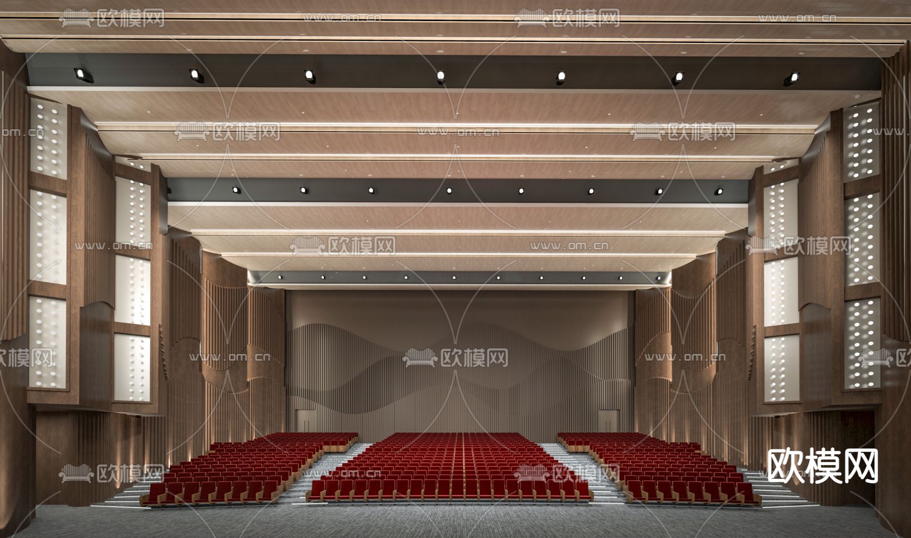 酒店会议厅 报告厅 多功能厅3d模型下载