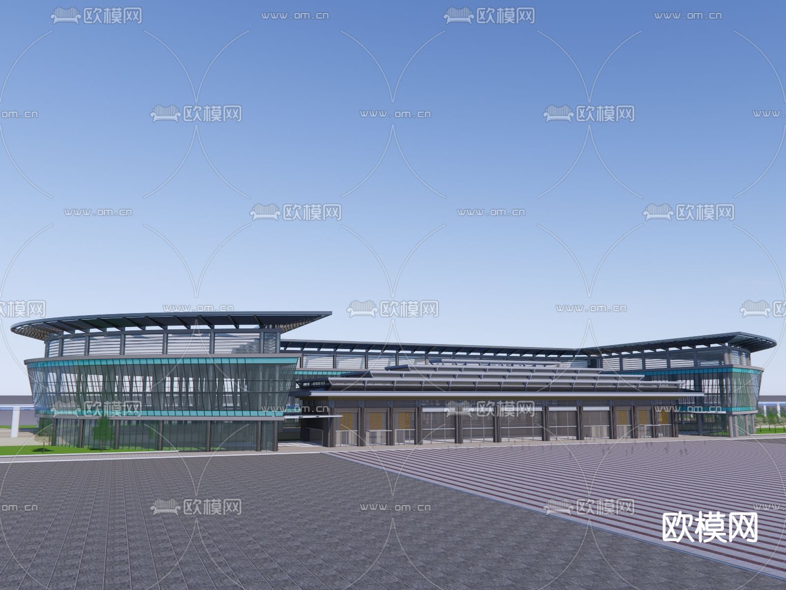 火车站su模型下载（渲染图1）