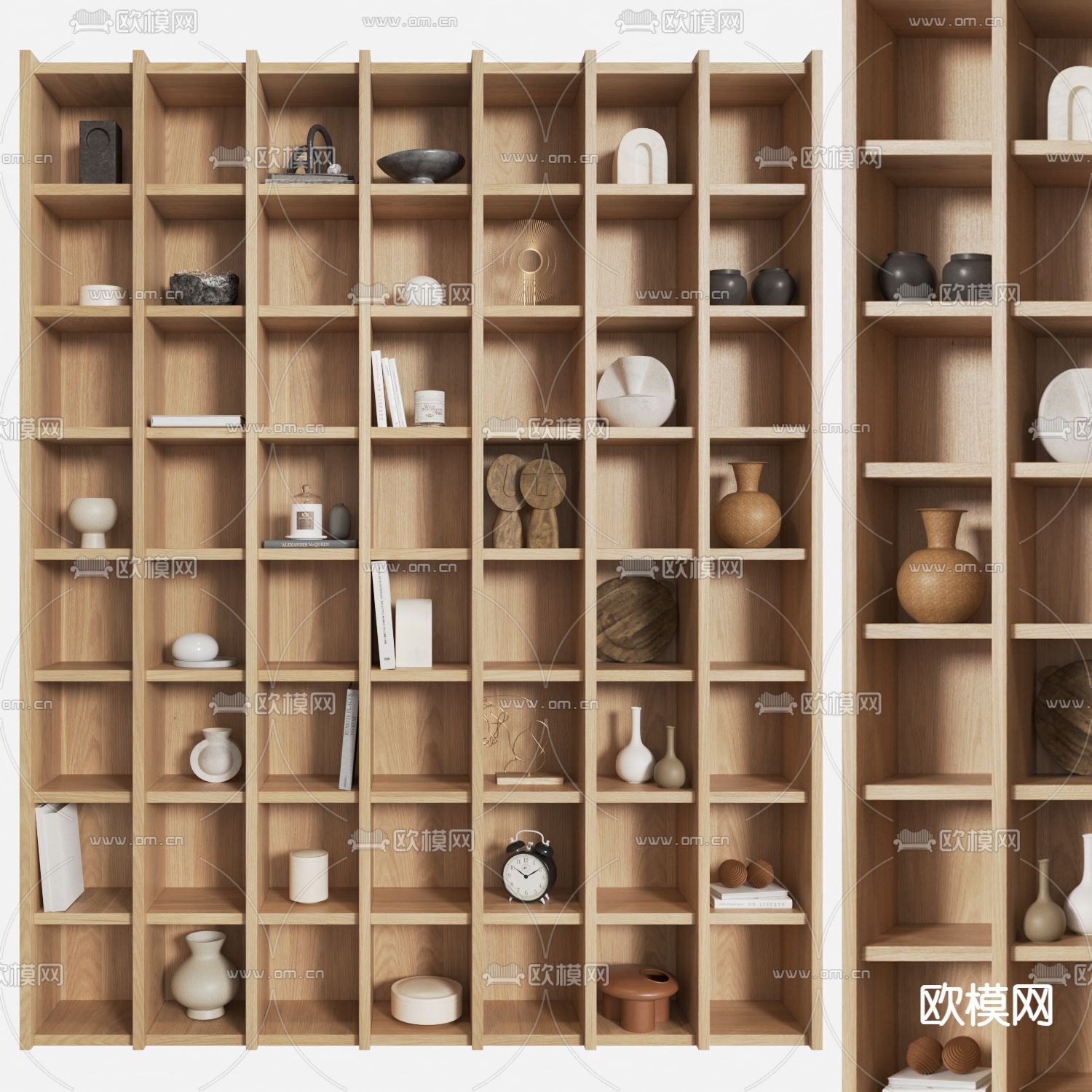 侘寂装饰柜 陈列柜 置物架3d模型下载（渲染图2）