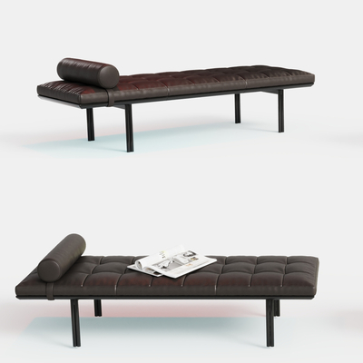  现代床尾凳 长凳su模型 