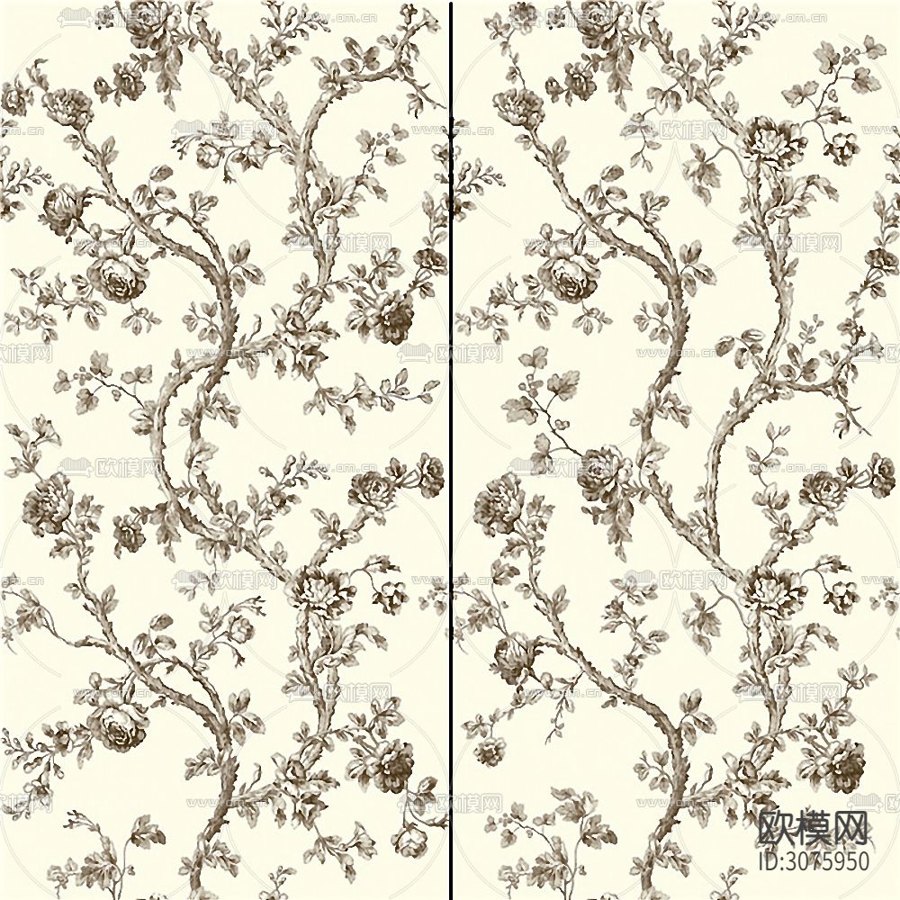 植物印花瓷砖 花砖贴图下载