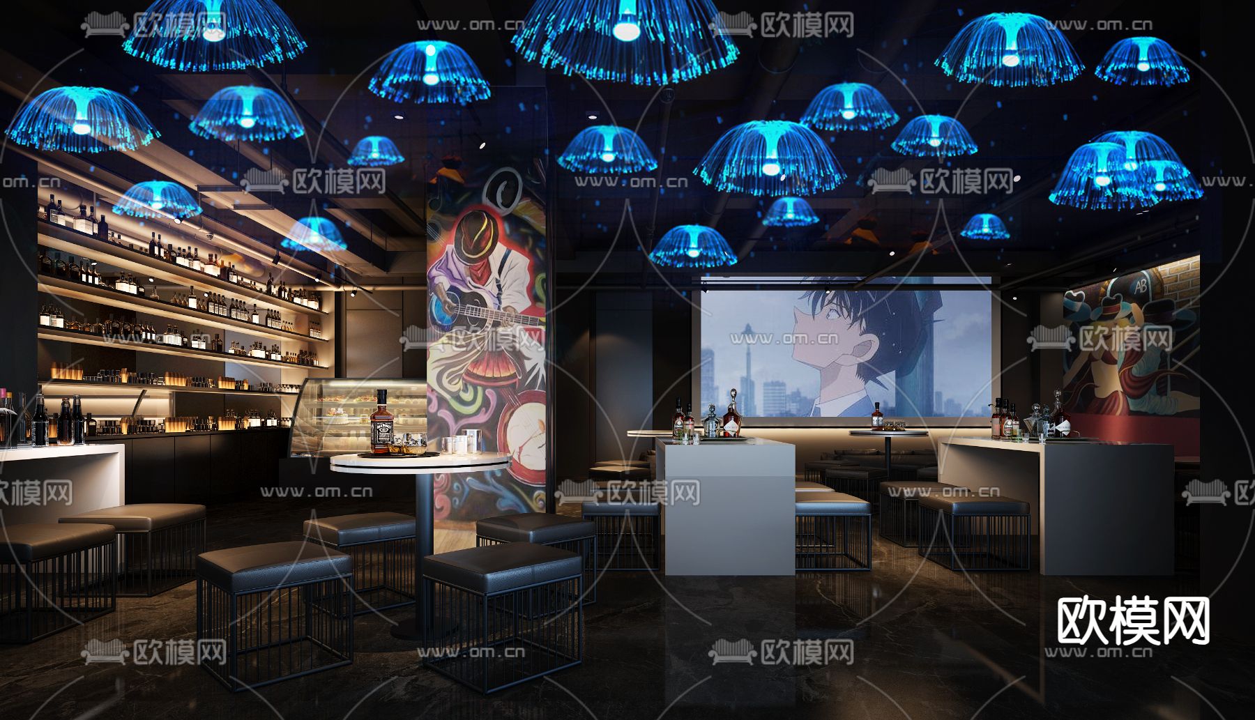 酒吧 清吧 小酒馆3d模型下载