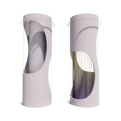  现代造型柱子 装饰柱 圆柱子su模型 