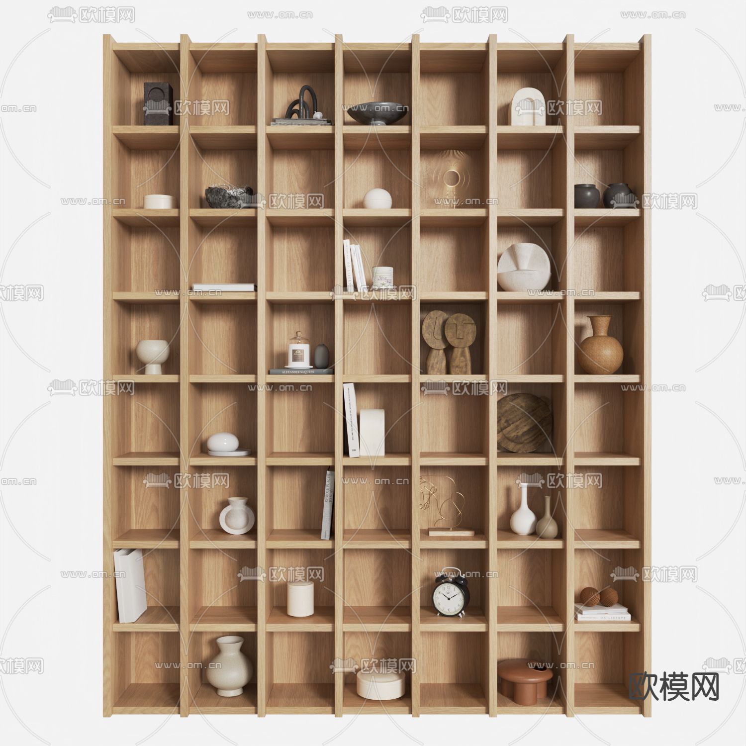 侘寂装饰柜 陈列柜 置物架3d模型下载（渲染图1）