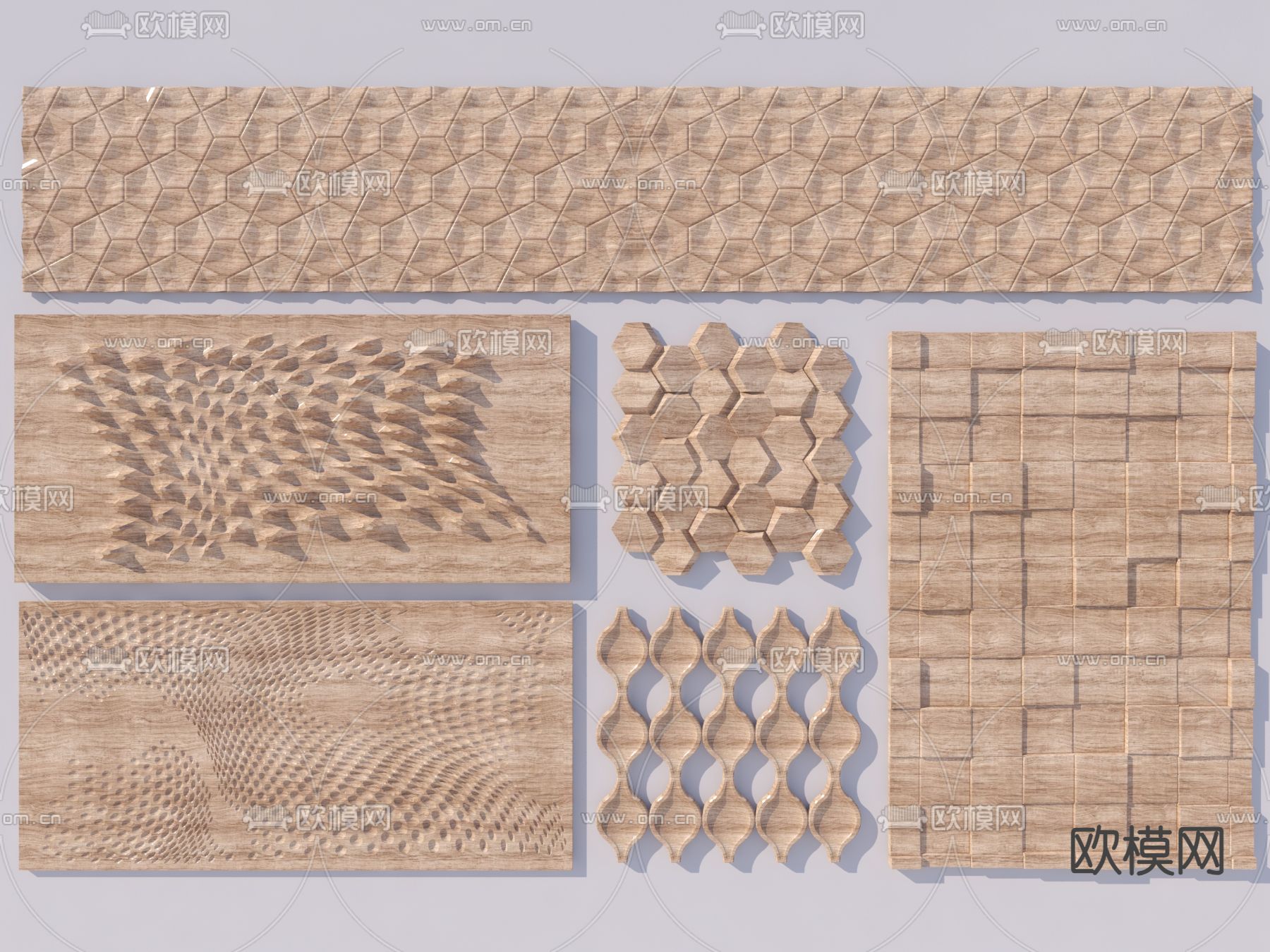护墙板 墙饰板 造型墙板3d模型下载