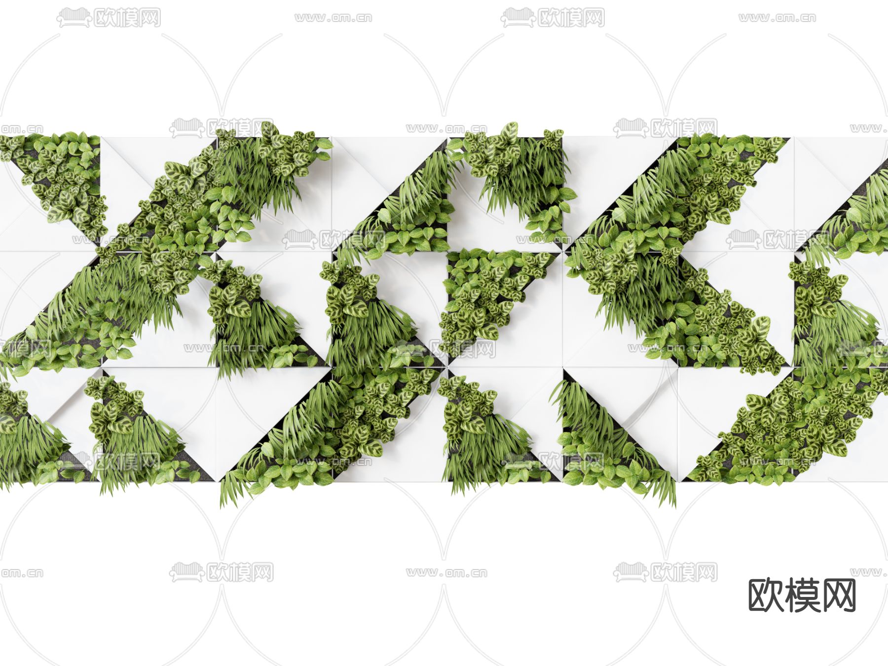 植物墙su模型下载（渲染图2）
