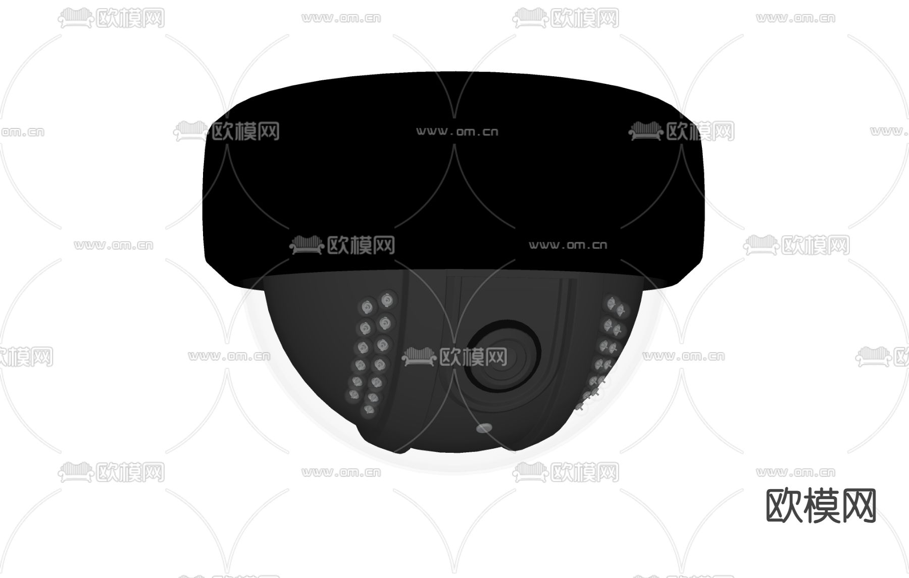监控 摄像头 圆形摄像头su模型下载（渲染图1）