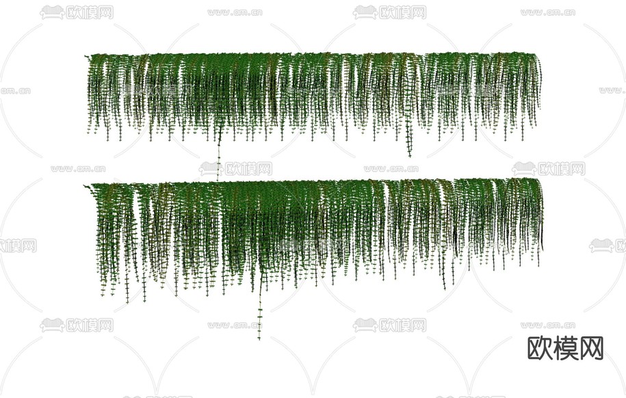植物 吊篮 绿植 稻草su模型下载(渲染图1)