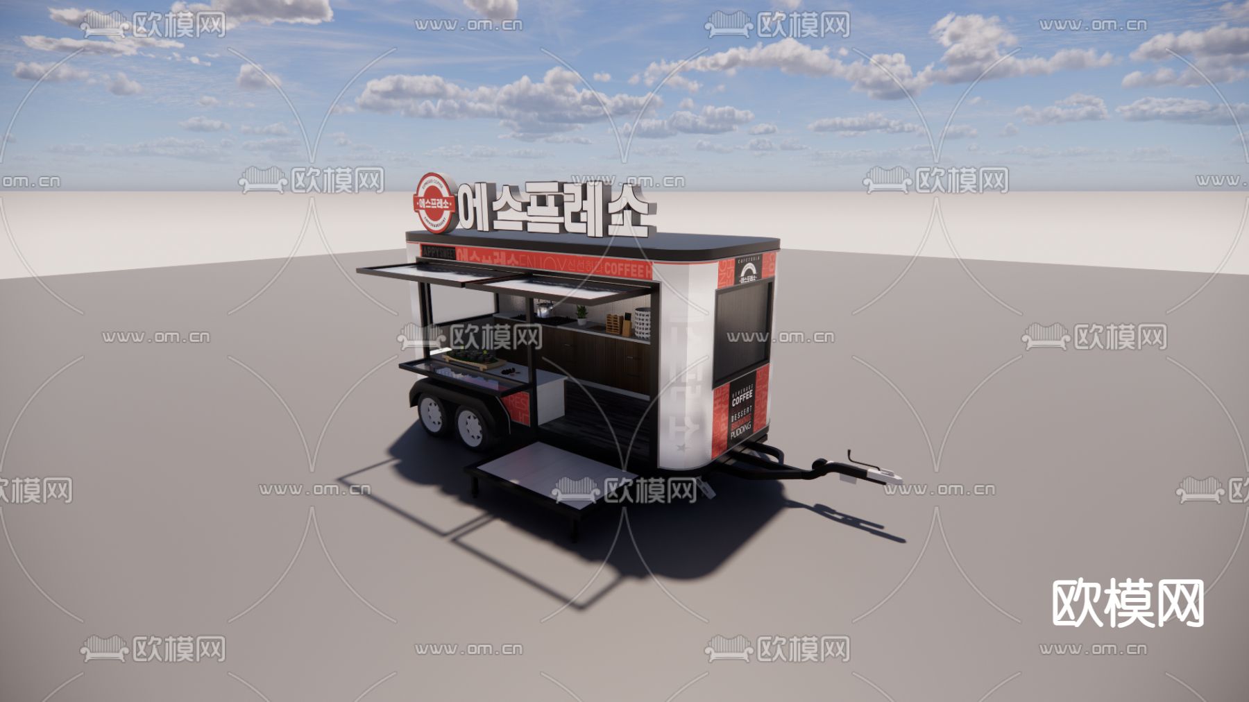 小吃车su模型下载（渲染图4）