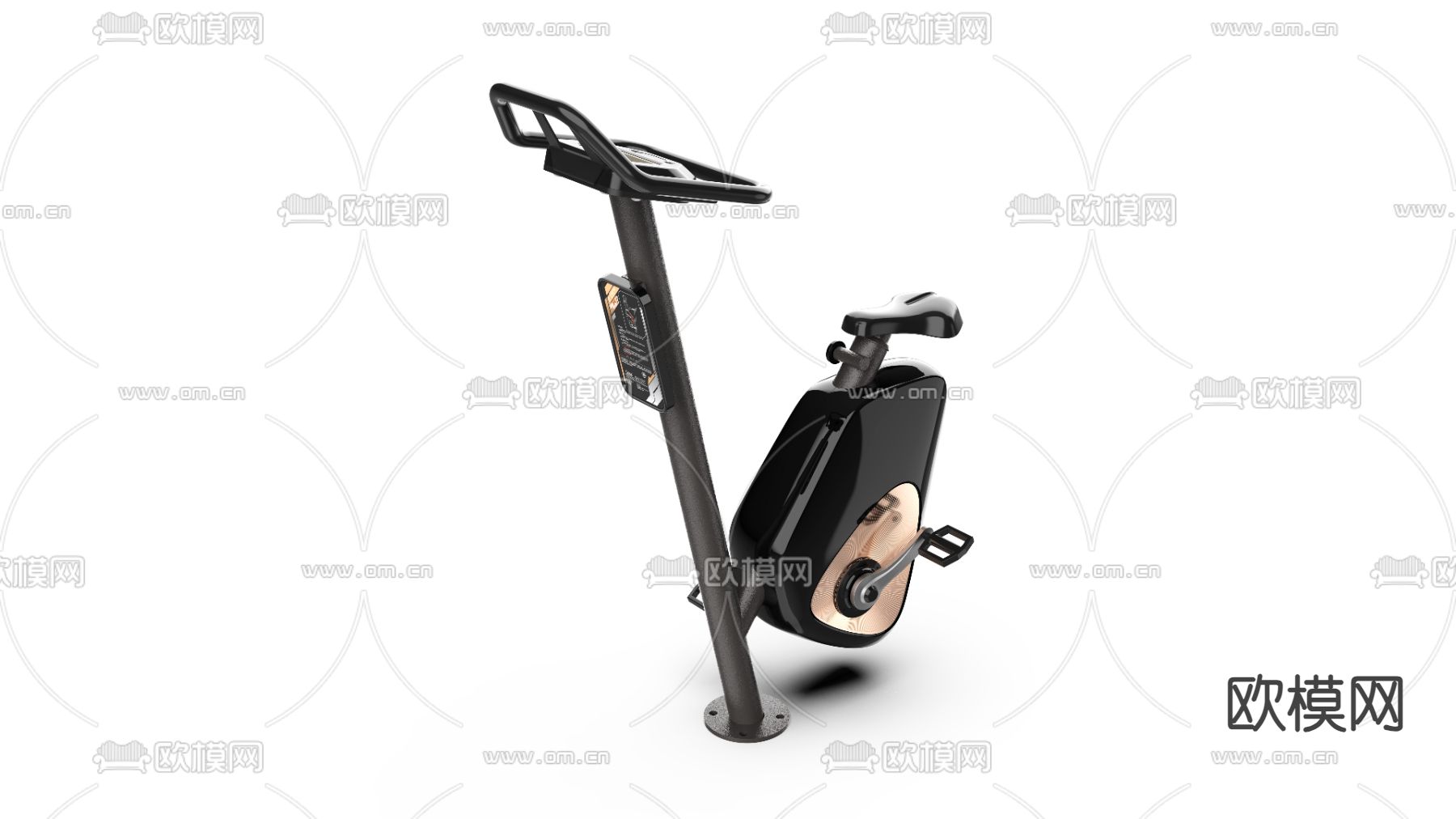 户外健身器材 动感单车3d模型下载