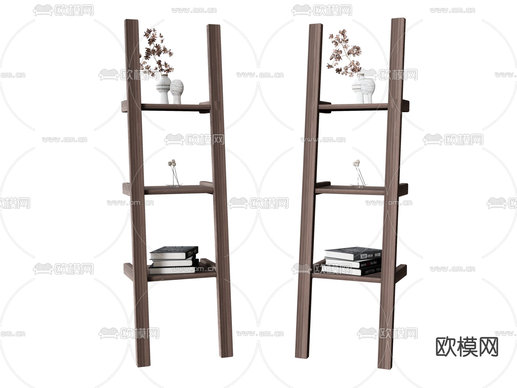 楼梯置物架 装饰架su模型下载（渲染图2）