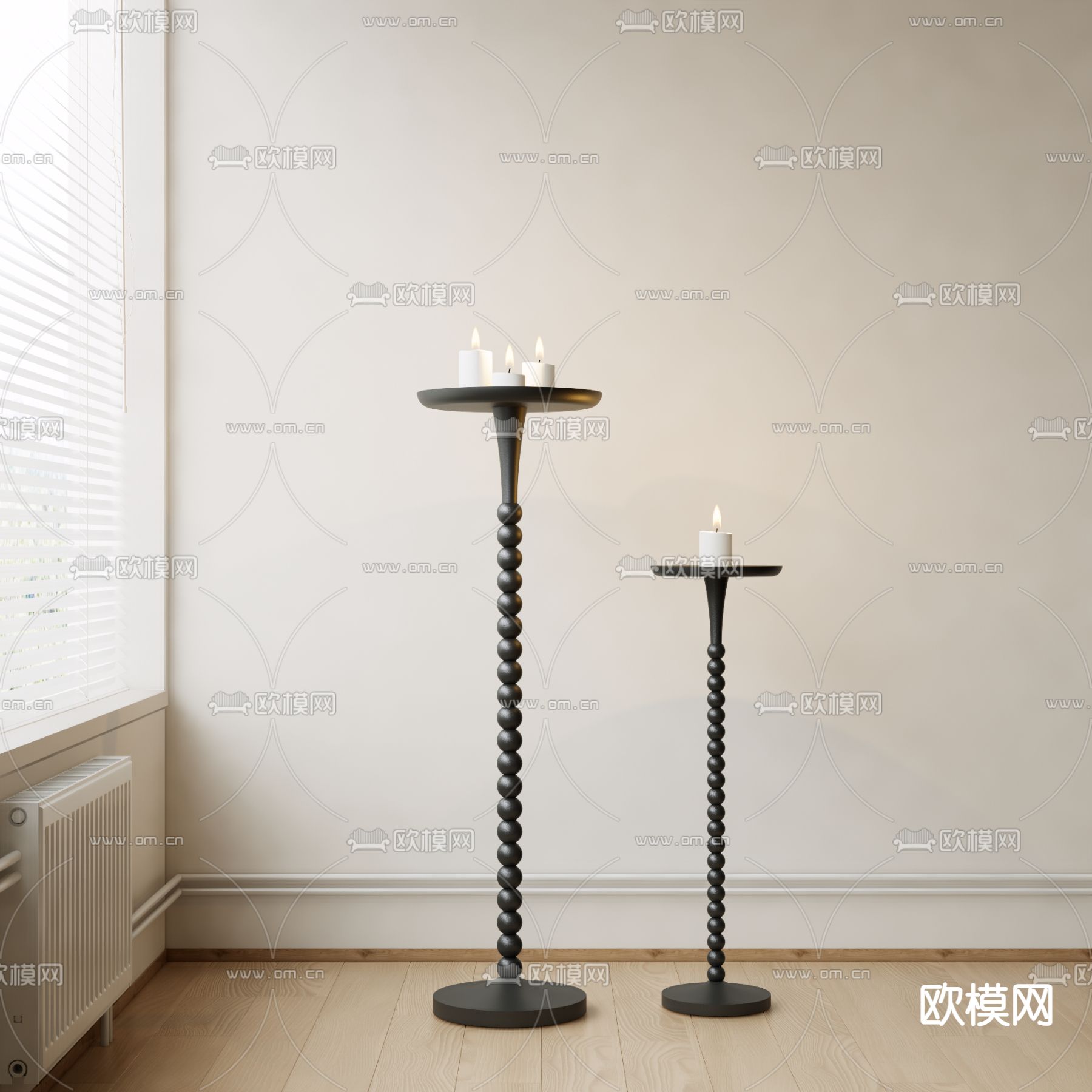 欧式古典烛台su模型