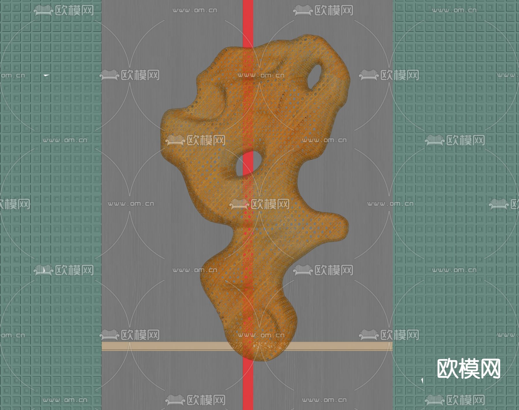 中式艺术装置su模型下载（渲染图1）