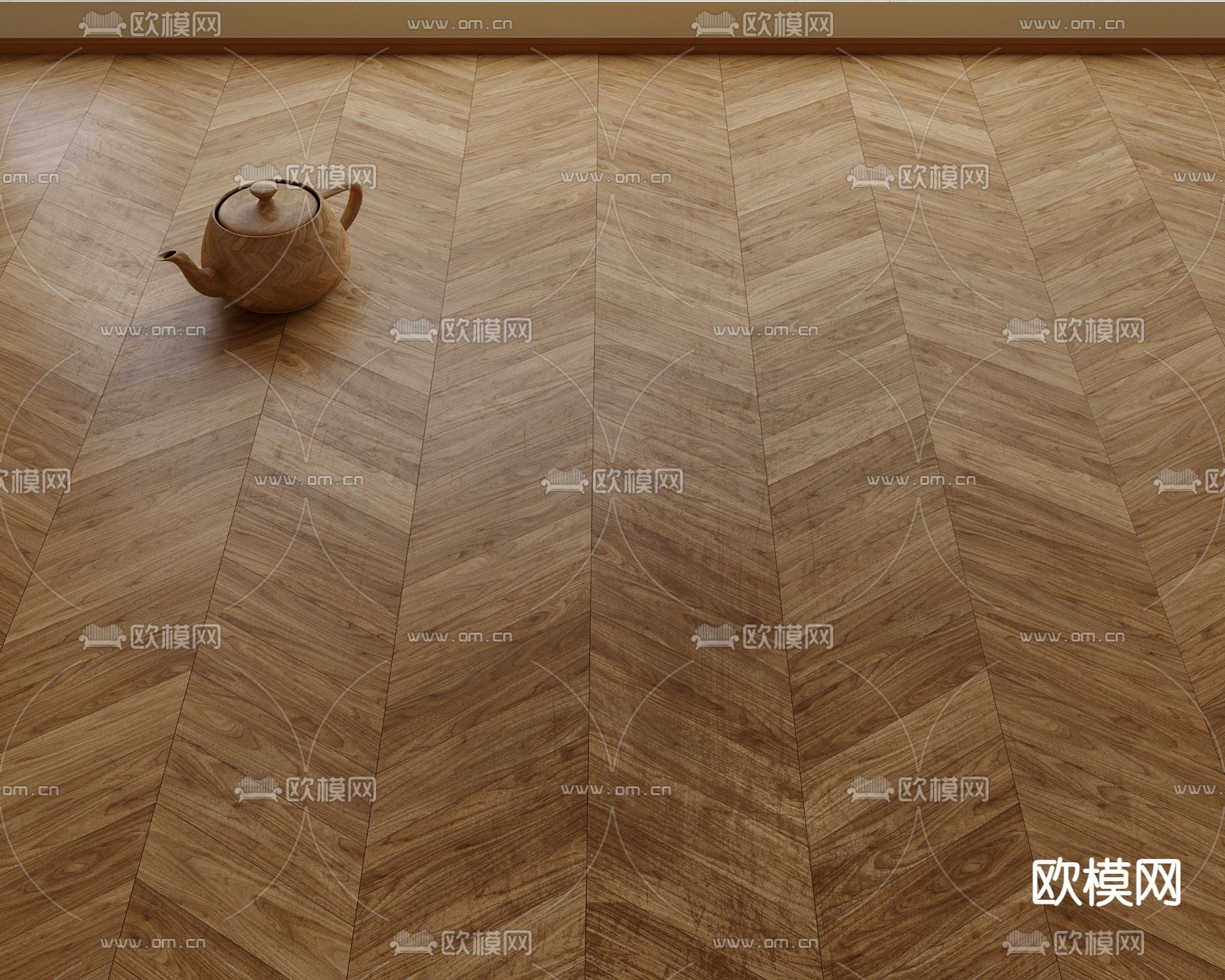 人字铺木地板 原木色地板3d模型下载