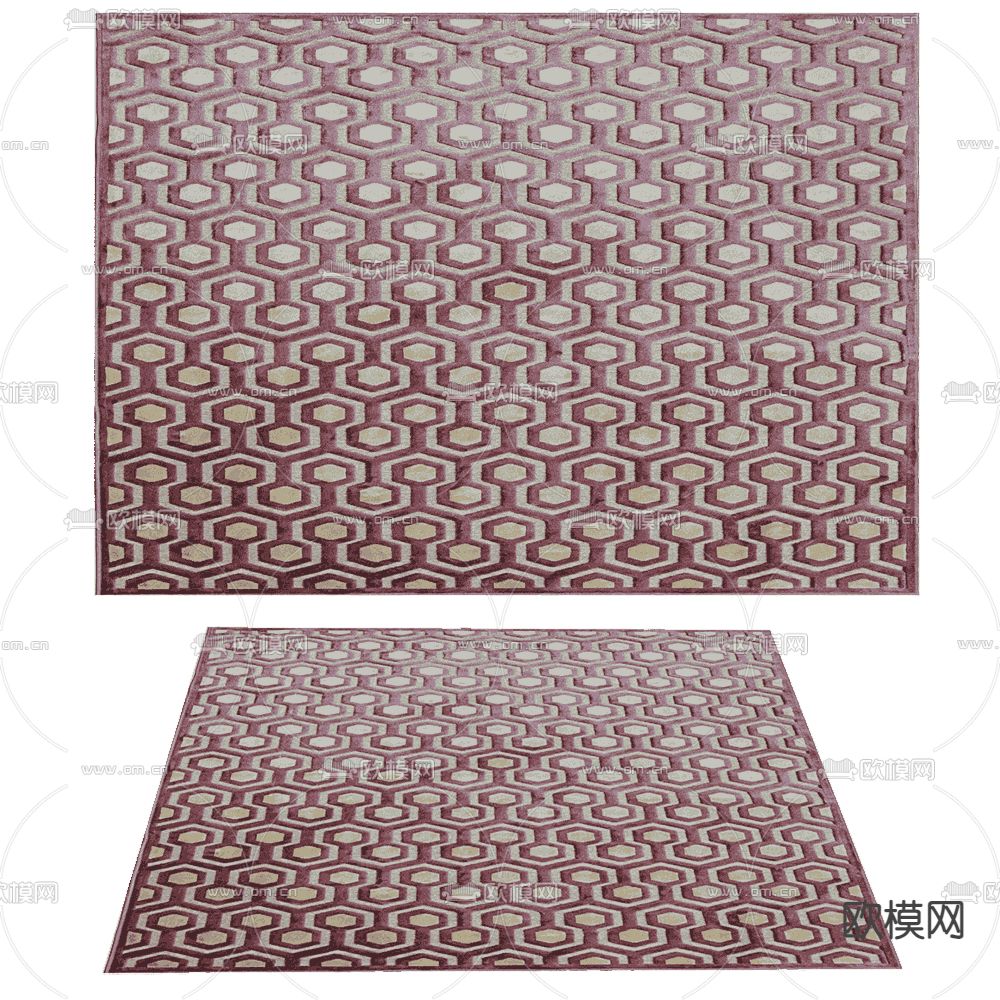 DE DIMORA 抽象地毯 方毯3d模型下载