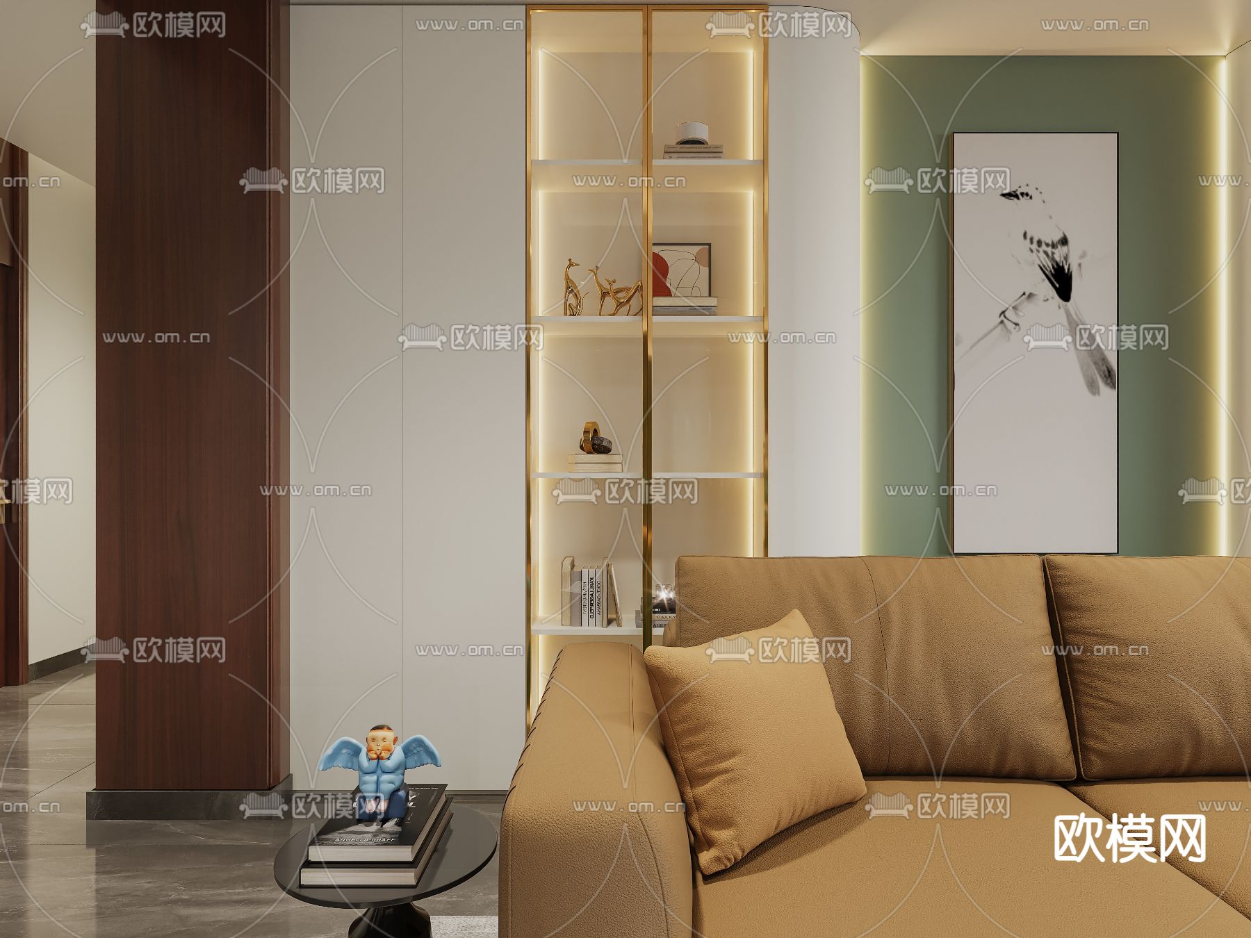 新中式休闲室 会客室3d模型下载（渲染图3）